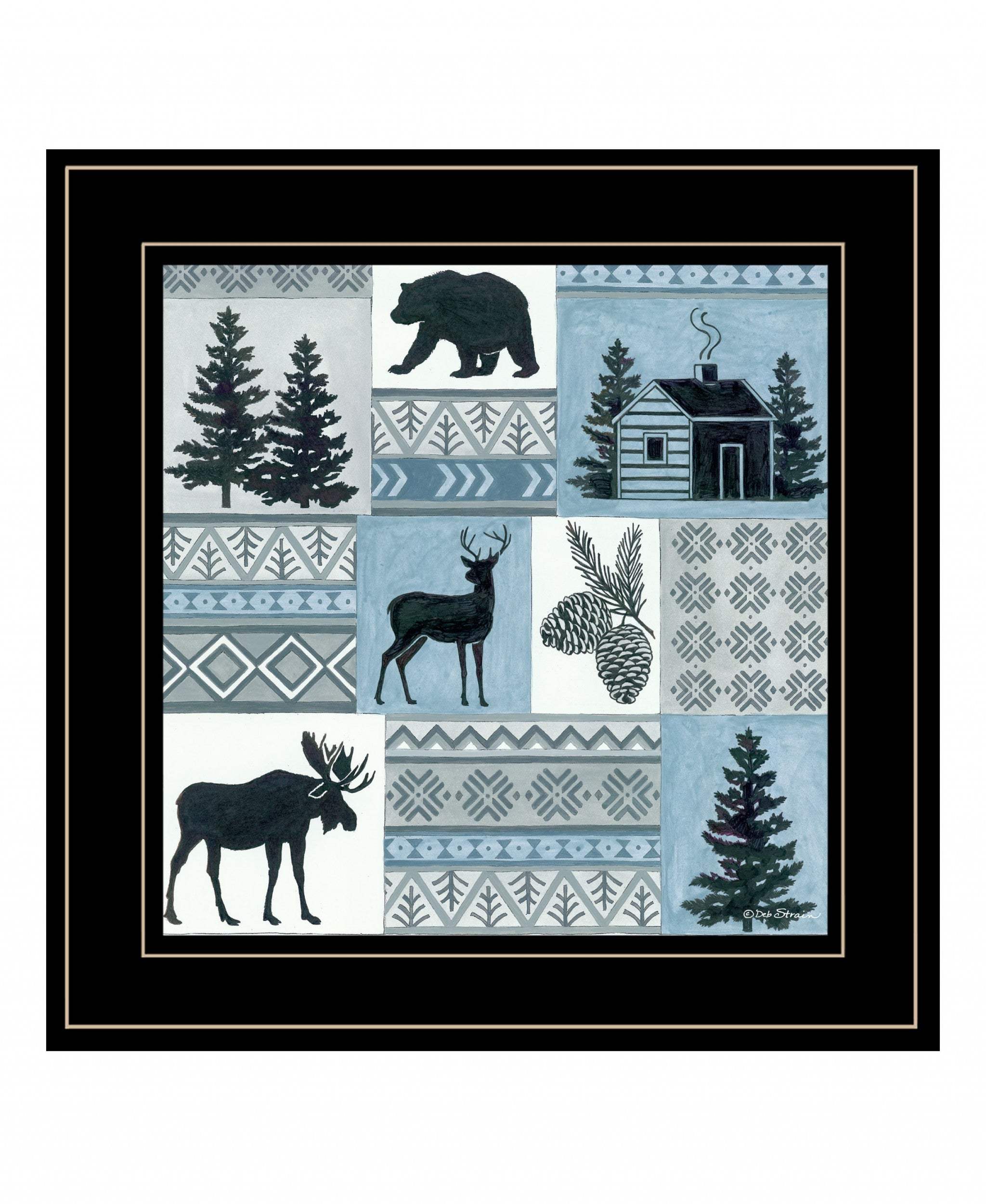 Cabin in the Woods 3 Black Framed Print Wall Art - Image 2