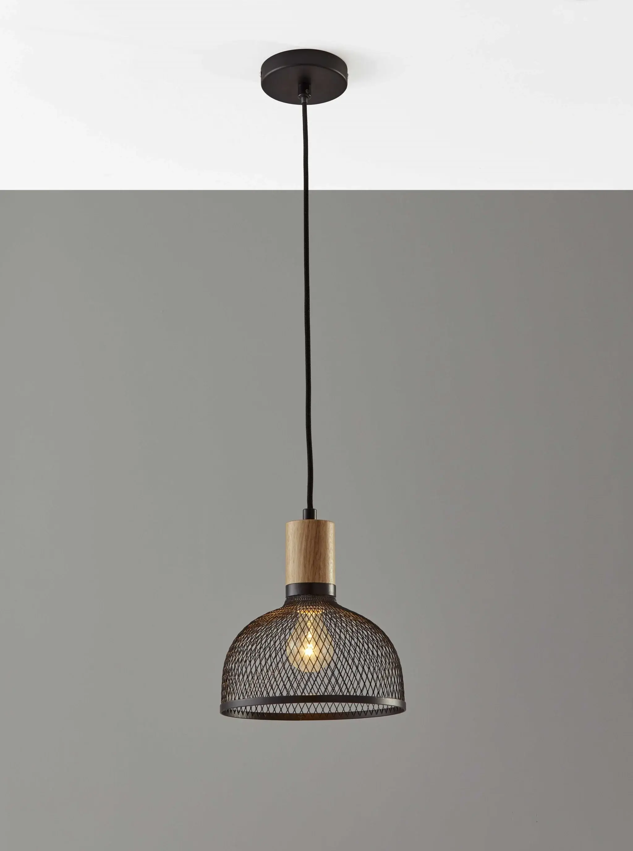 Caged Black Metal Small Ceiling Pendant - Image 5