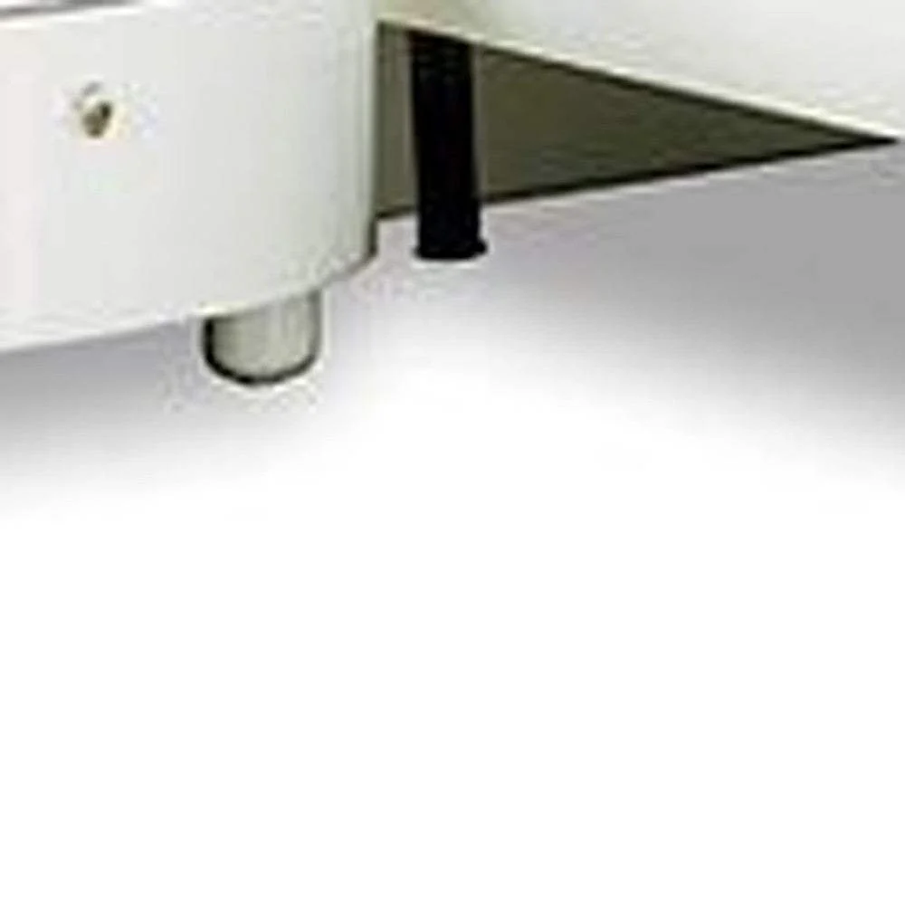 California King Tufted White Bed - Image 3