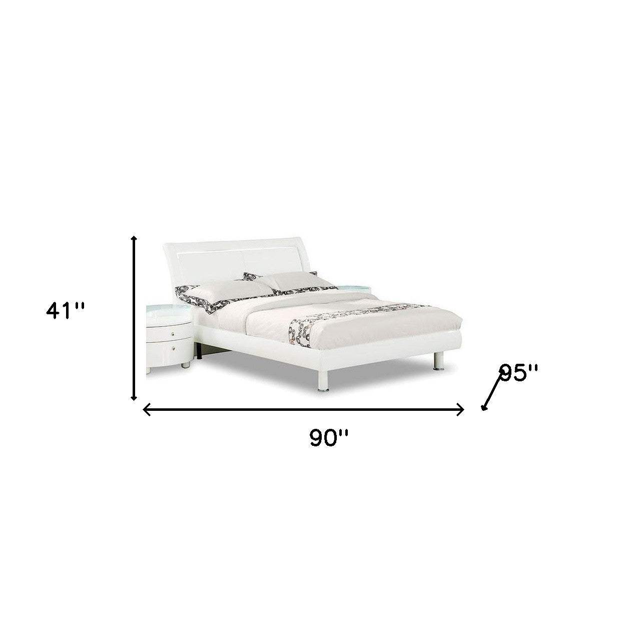 California King Tufted White Bed - Image 5