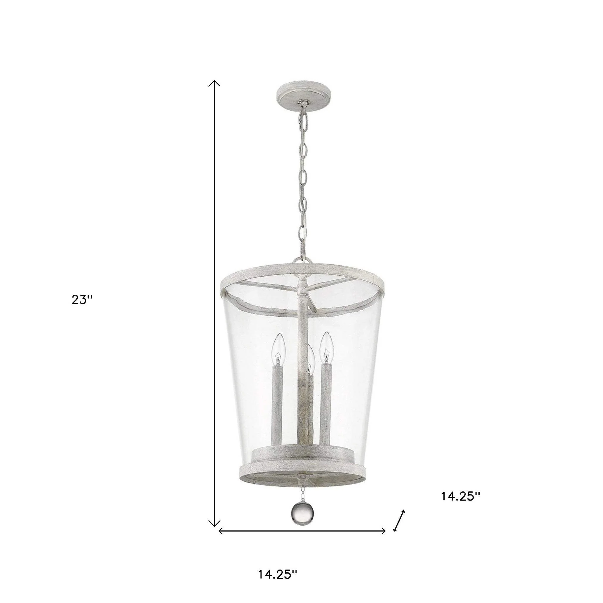 Callie 3-Light Country White Foyer Pendant - Image 7