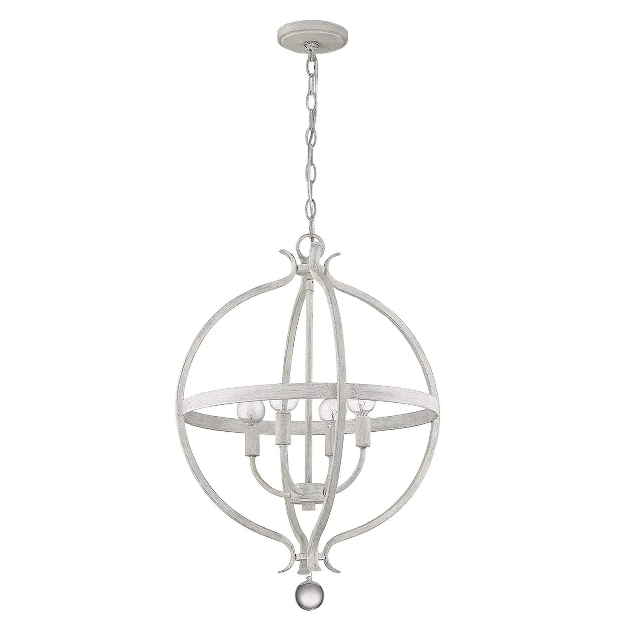 Callie 4-Light Country White Pendant - Image 3