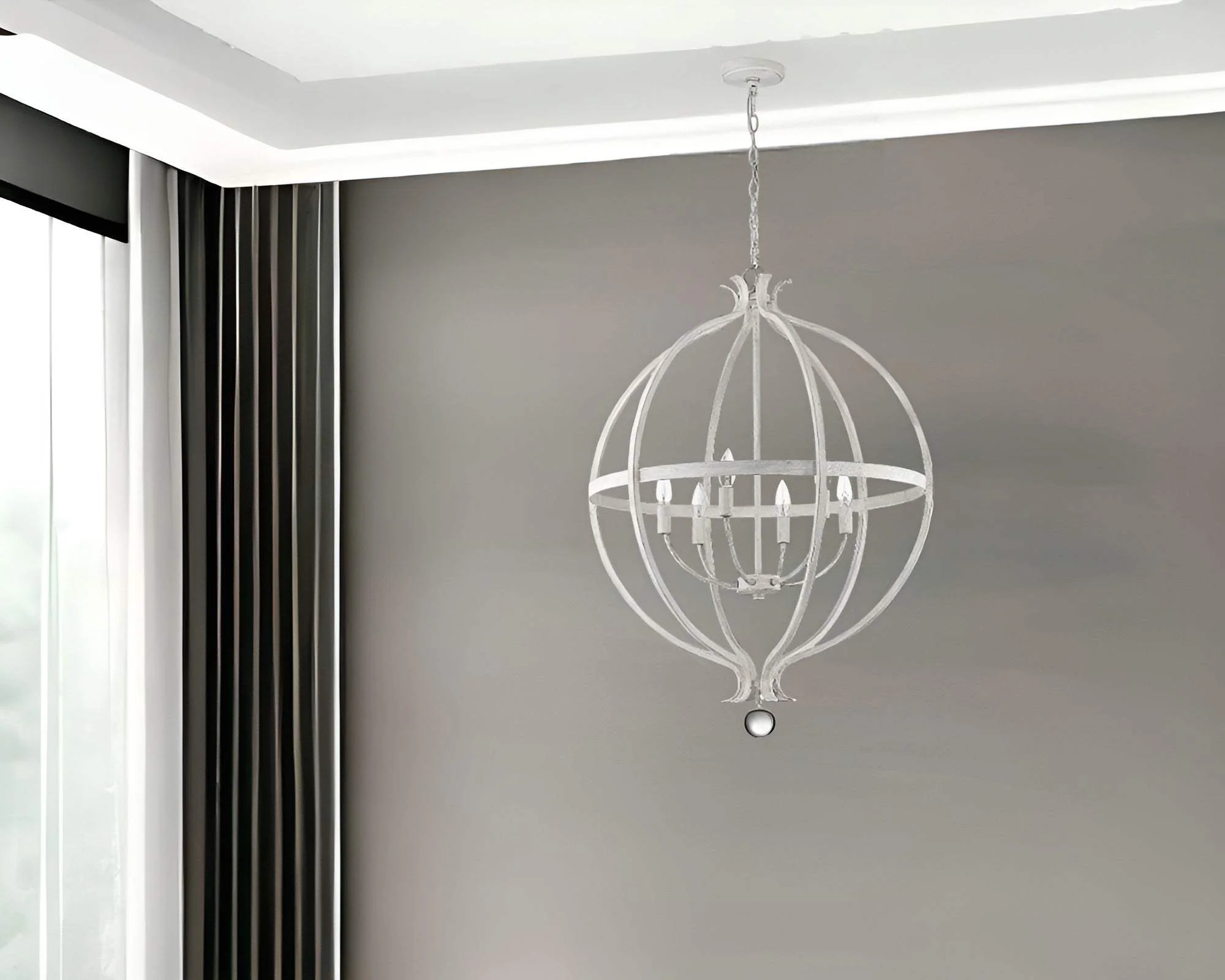 Callie 6-Light Country White Pendant - Image 2