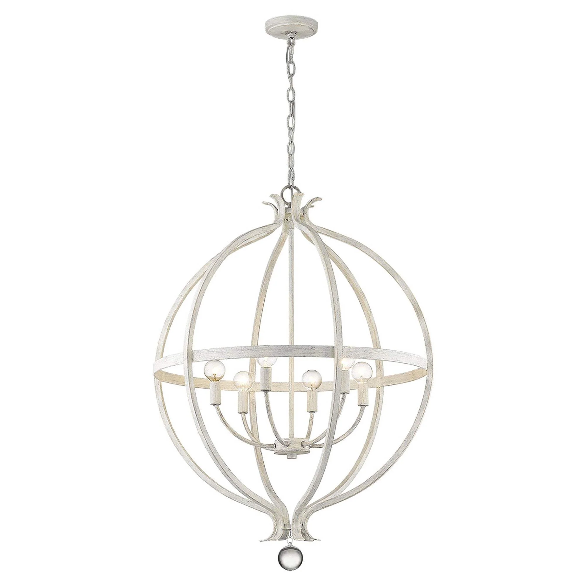 Callie 6-Light Country White Pendant - Image 3
