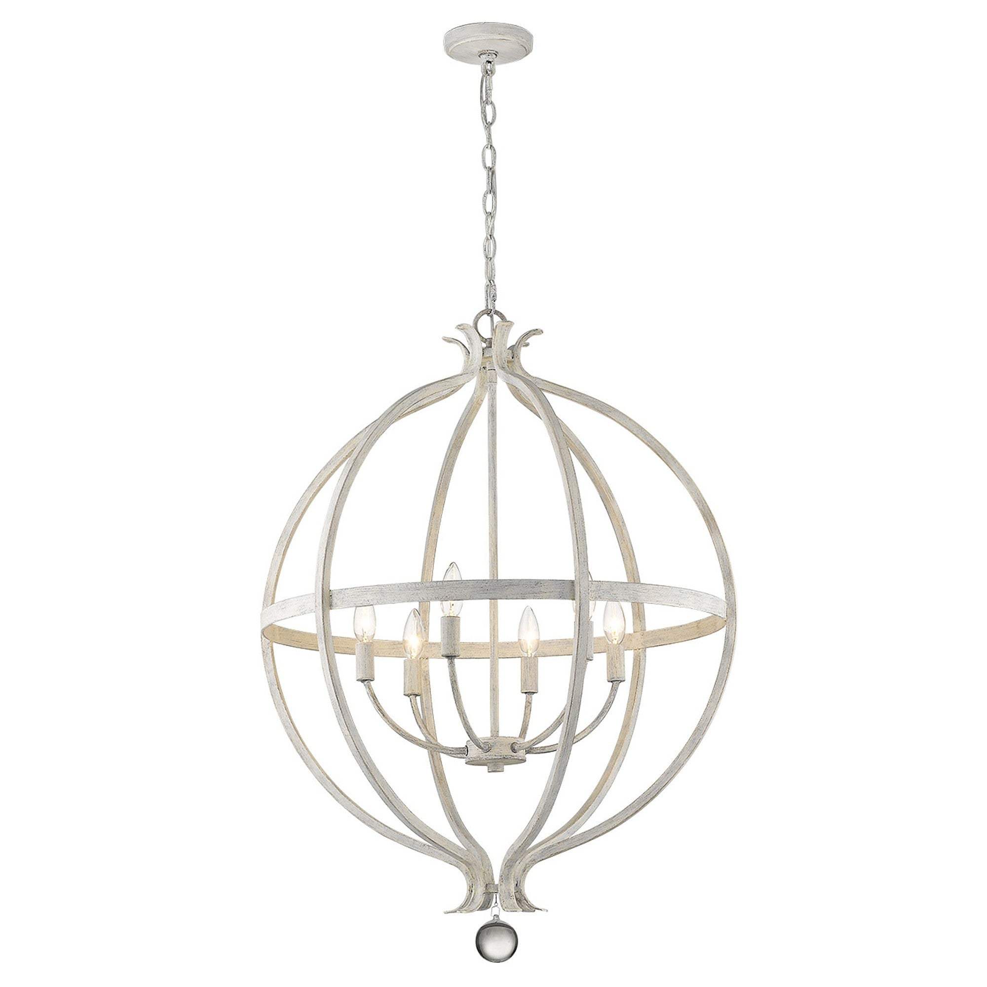 Callie 6-Light Country White Pendant - Image 4