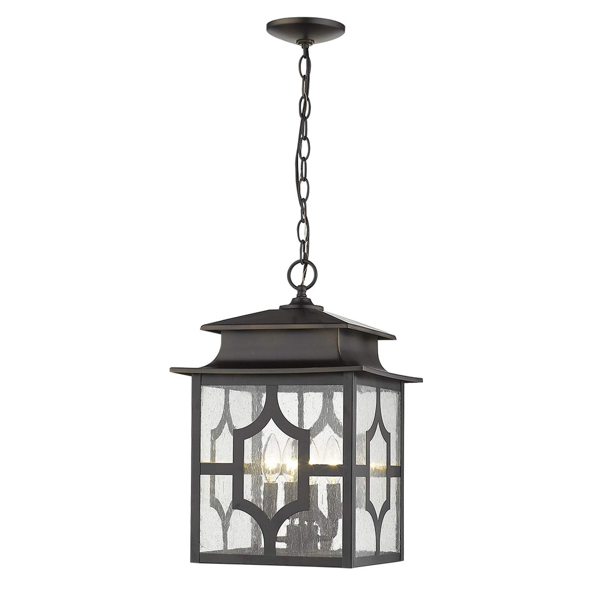 Calvert 4-Light Oil-Rubbed Bronze Hanging Lantern - Image 3