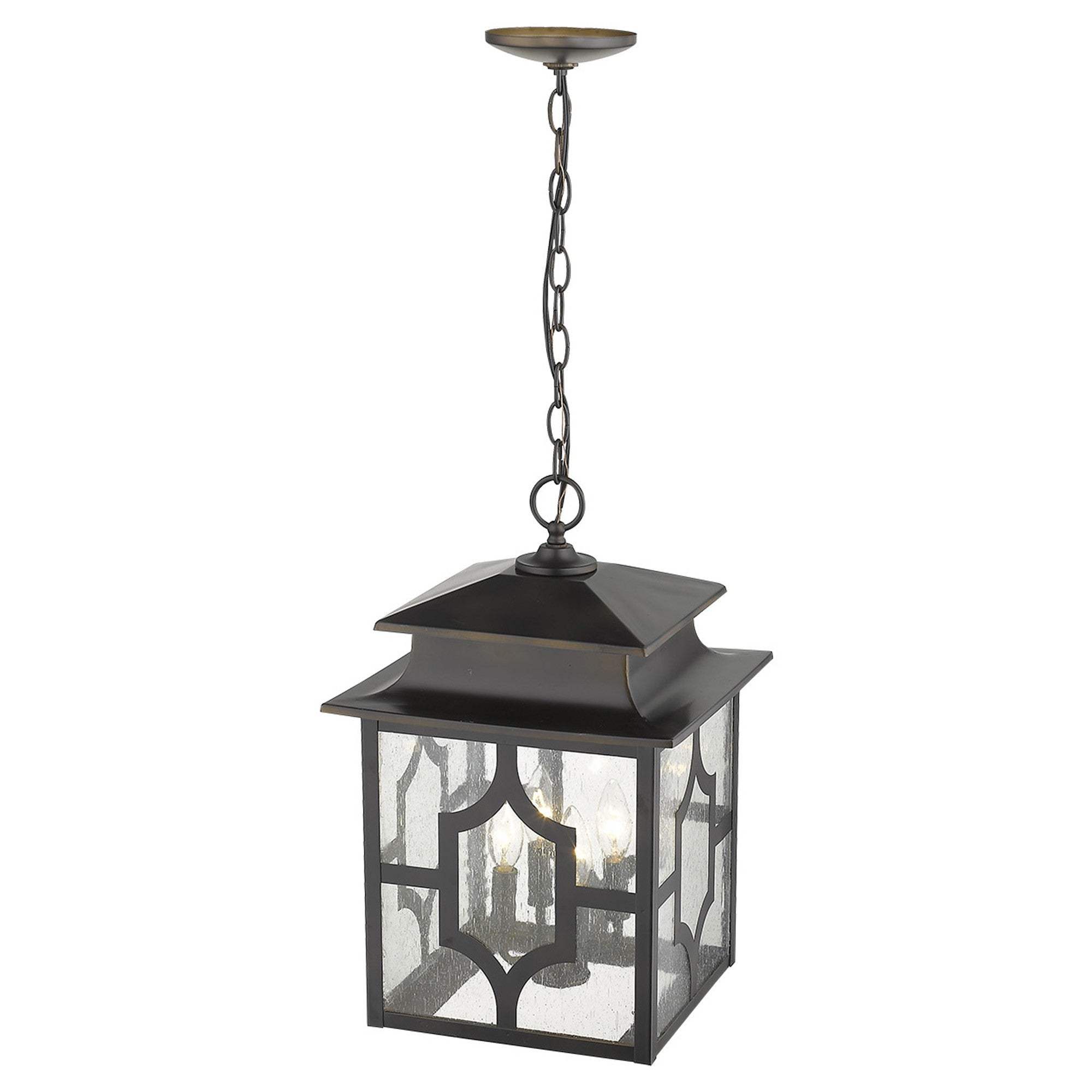 Calvert 4-Light Oil-Rubbed Bronze Hanging Lantern - Image 4