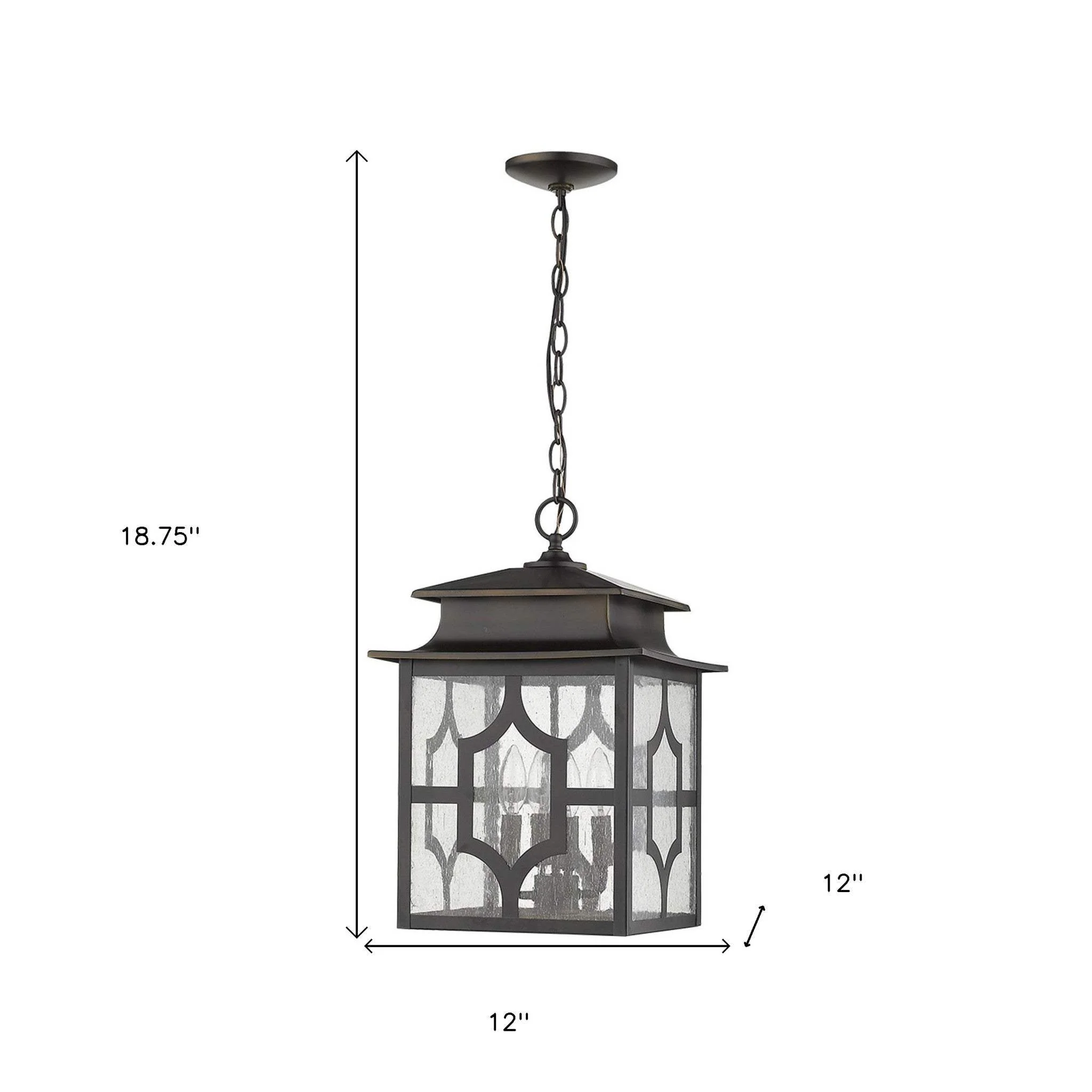 Calvert 4-Light Oil-Rubbed Bronze Hanging Lantern - Image 7