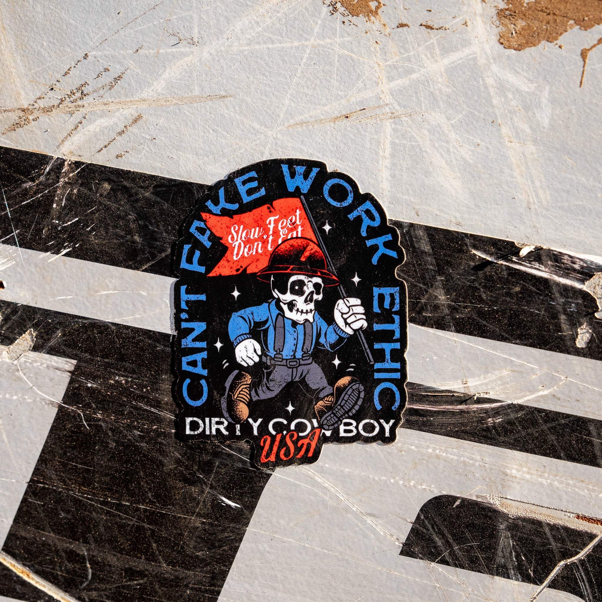 Can't Fake Work Ethic Decal Sticker - Image 2