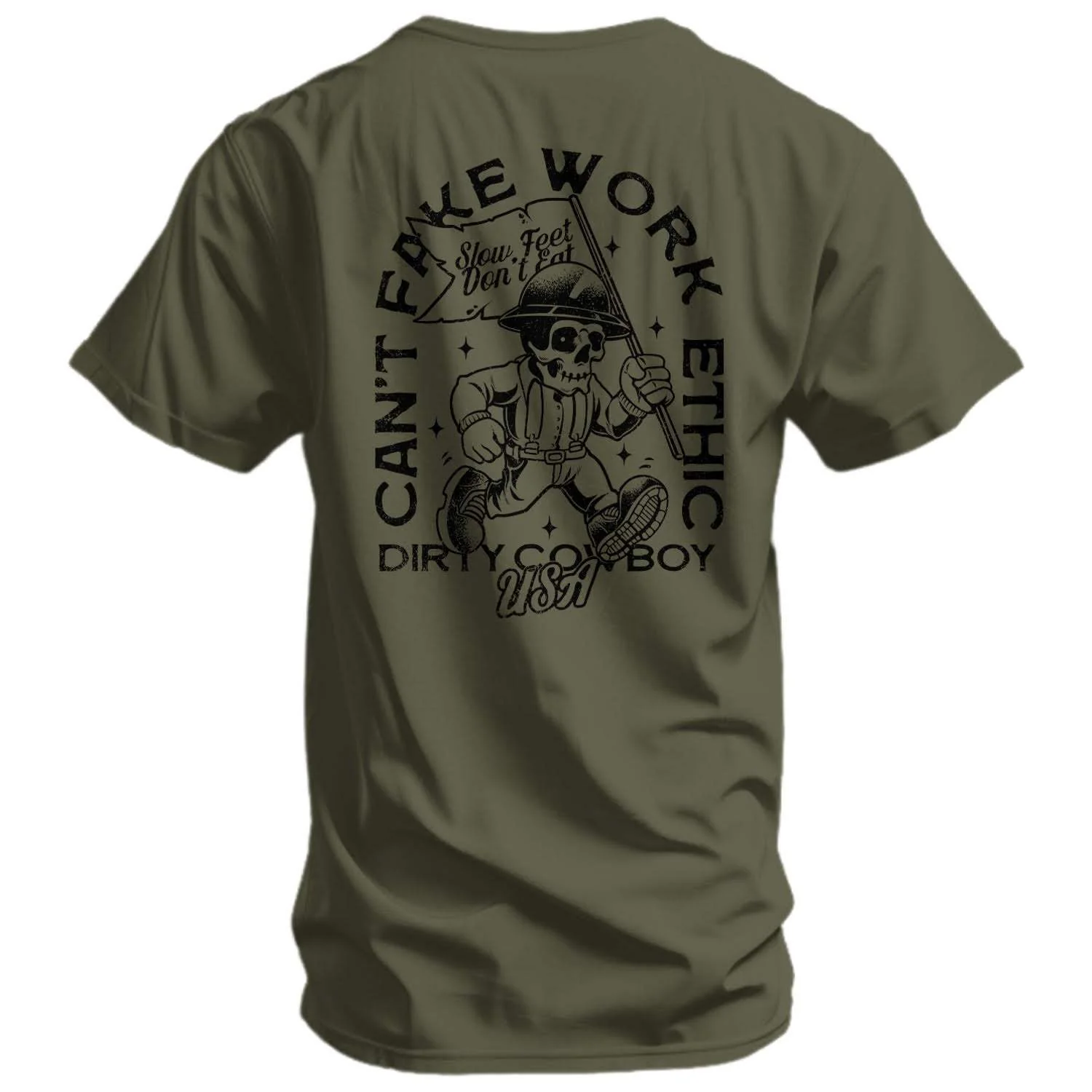 Can't Fake Work Ethic Men's T-Shirt - Image 3