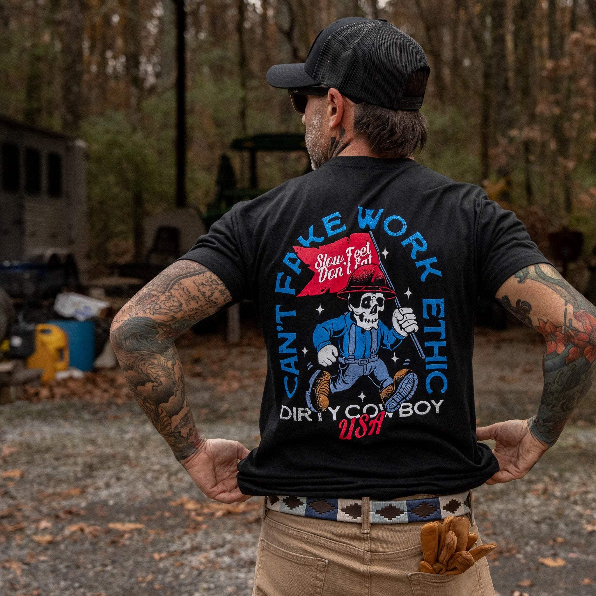Can't Fake Work Ethic Men's T-Shirt - Image 9
