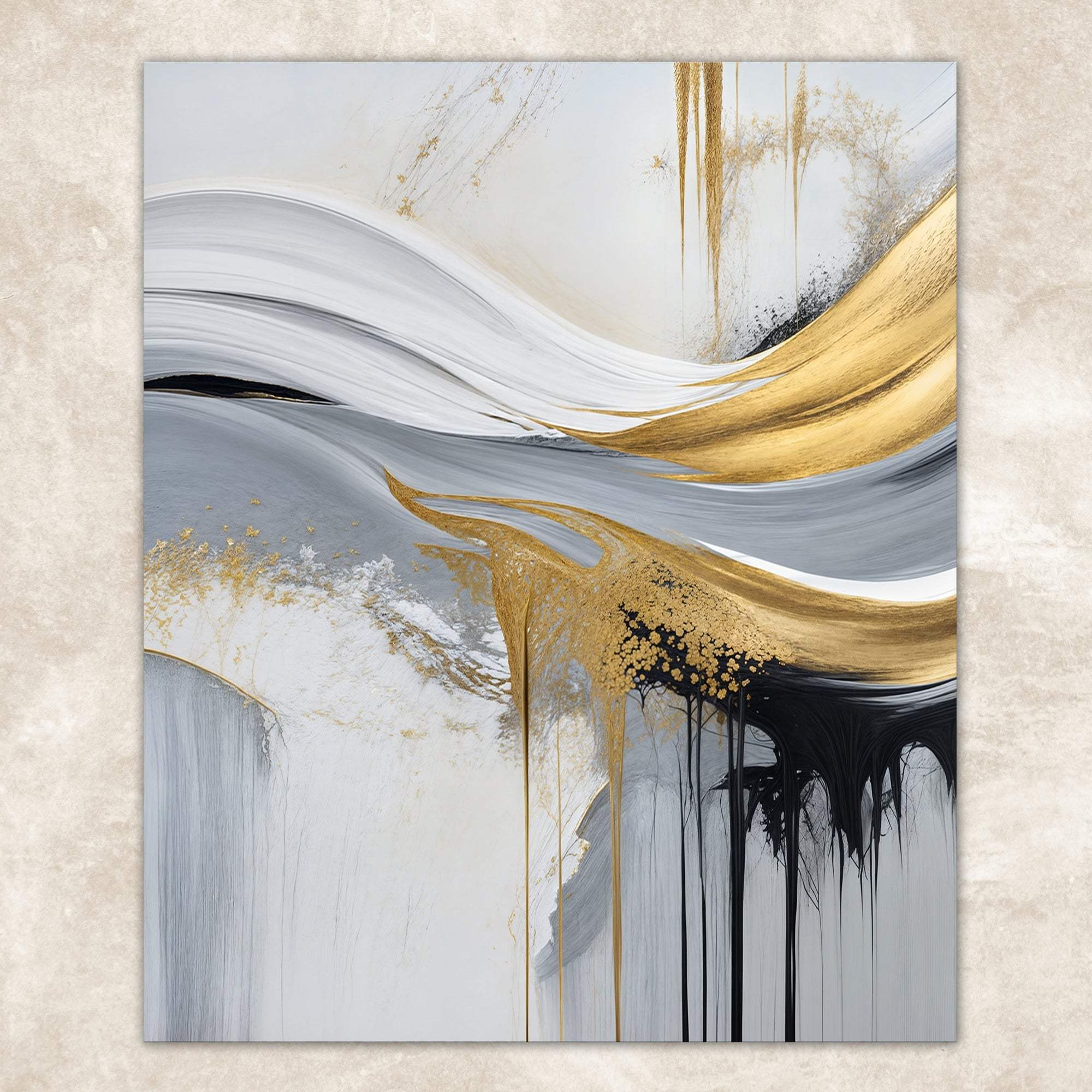 Canvas Print: "Gilded Flow" - Image 3