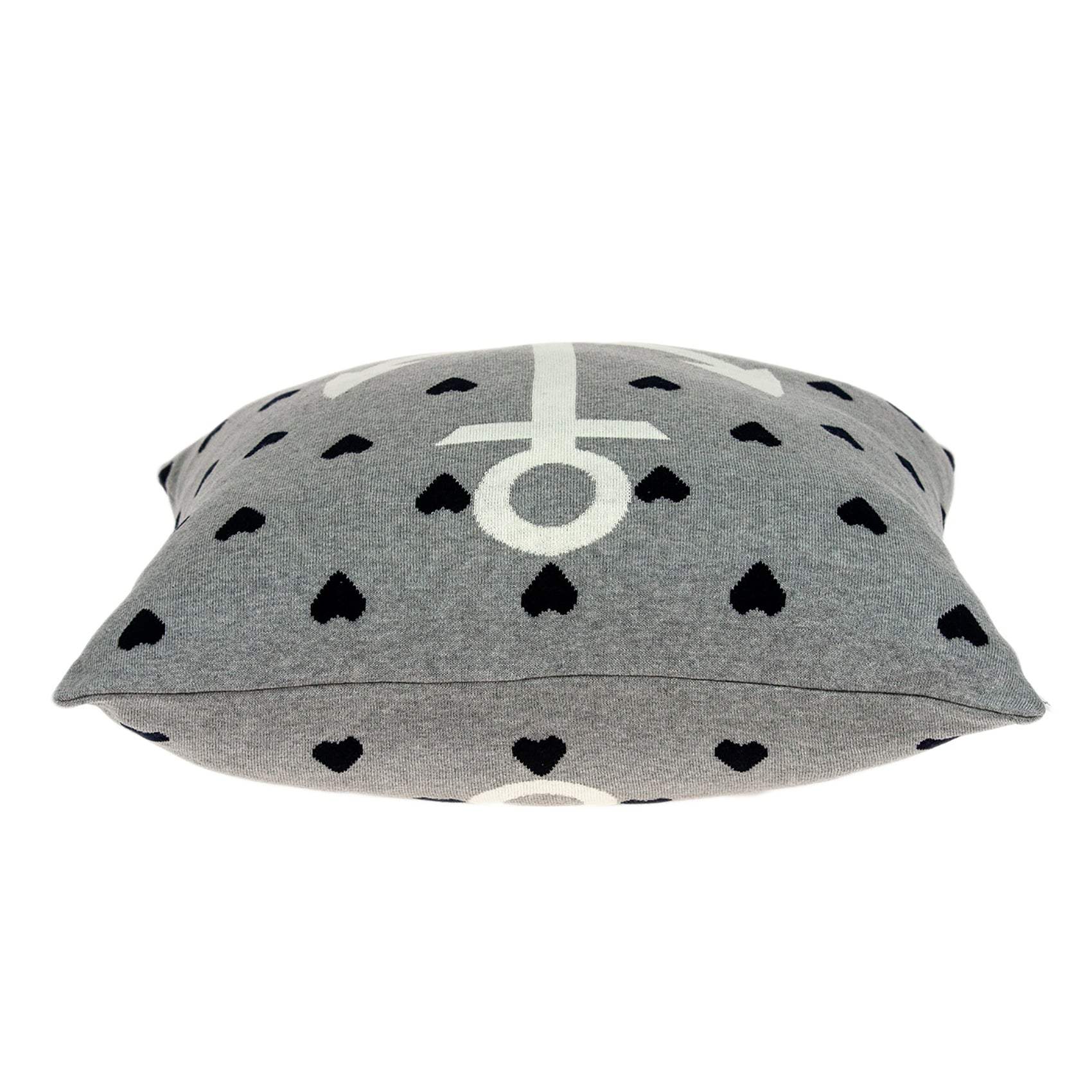 Casual Square Grey Nautical Anchor Accent Pillow - Image 3