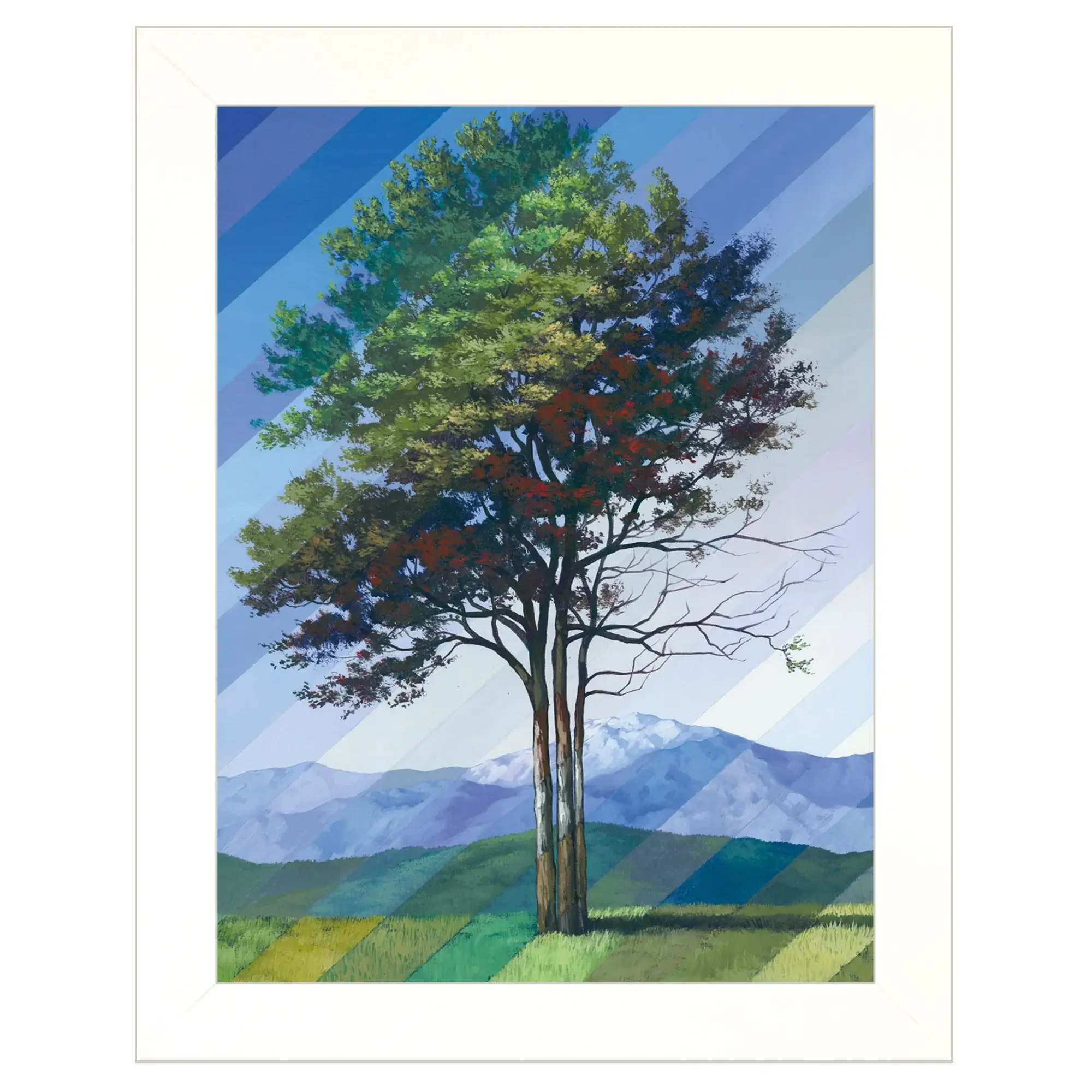 Catching Light as Time Passes 1 White Framed Print Wall Art - Image 2