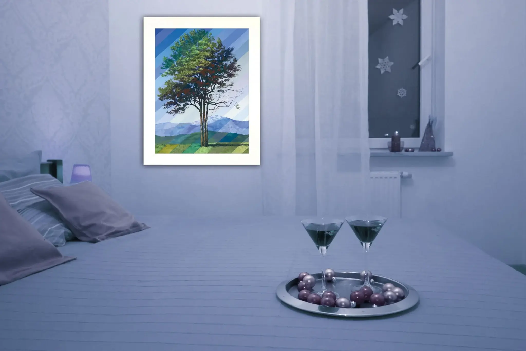 Catching Light as Time Passes 1 White Framed Print Wall Art - Image 4