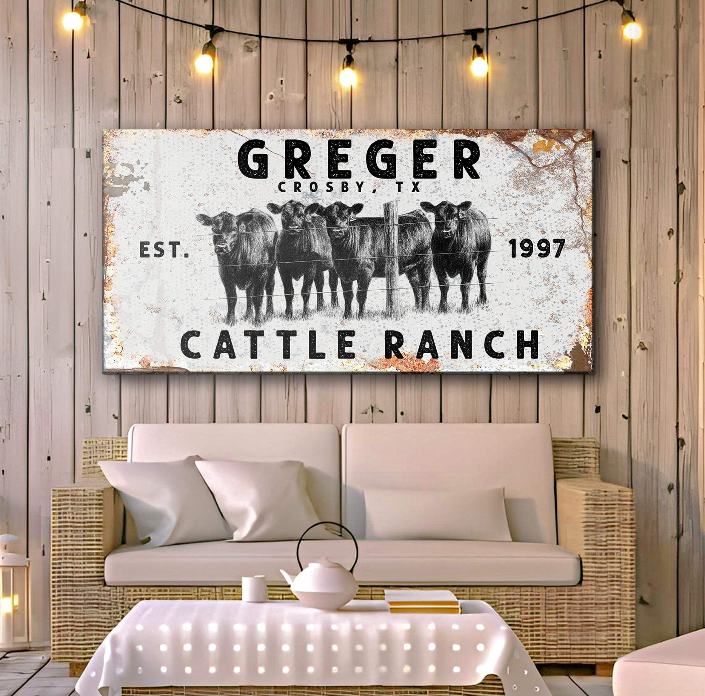 Cattle Ranch Rustic Sign - Image 3