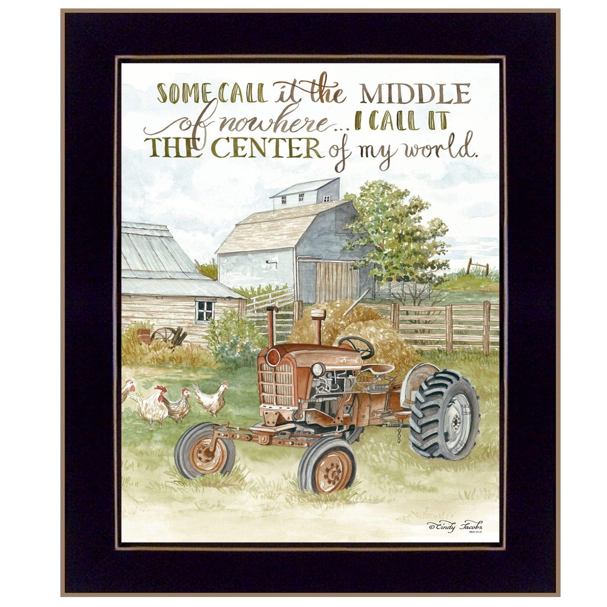 Center of My World Black Framed Print Wall Art - Image 2