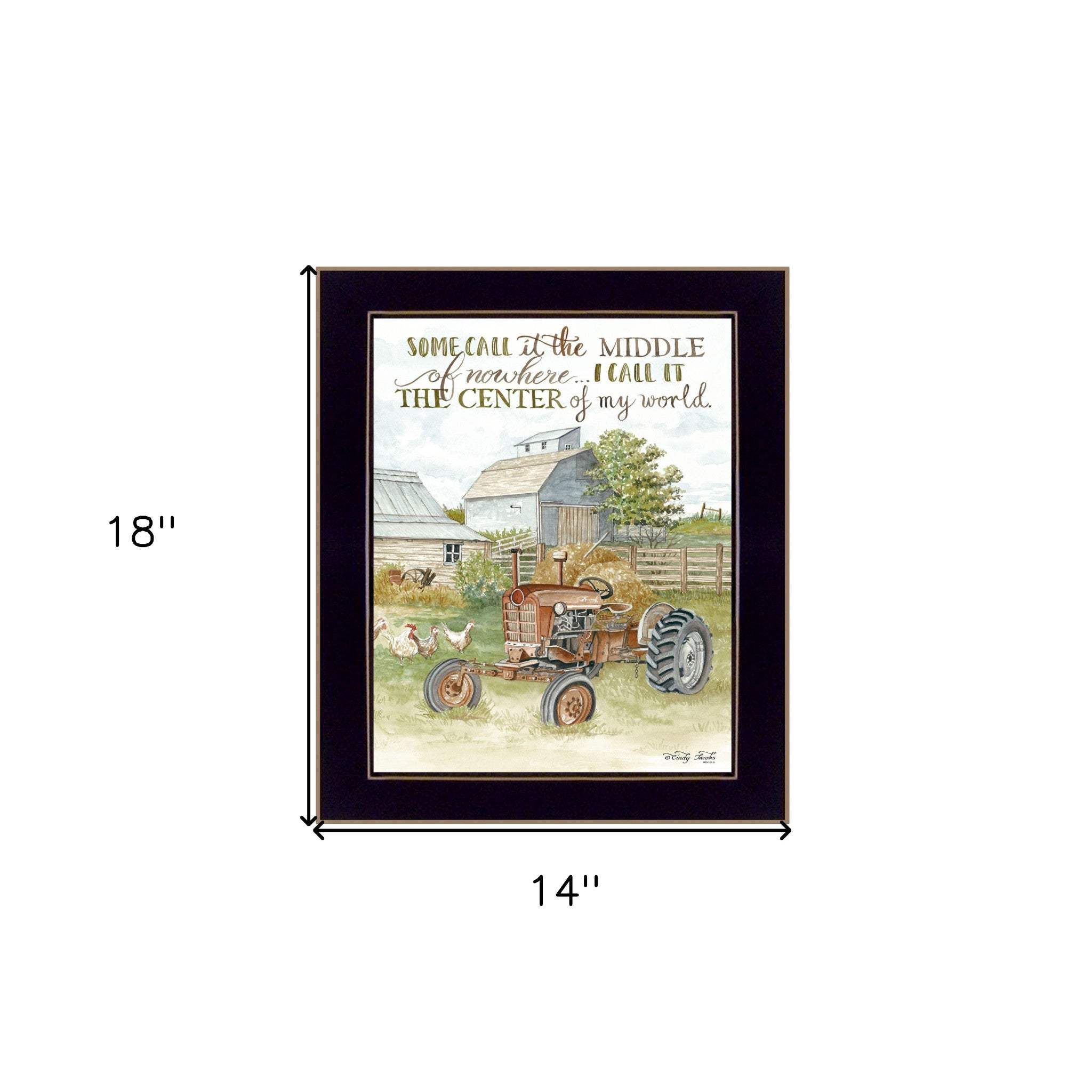 Center of My World Black Framed Print Wall Art - Image 6