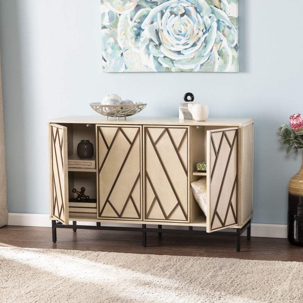 Champagne Deco Buffet Storage Cabinet - Image 8