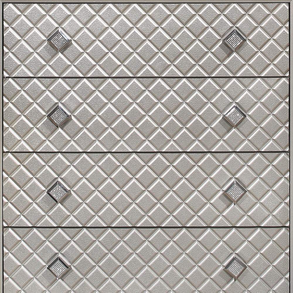 Champagne Toned Chest With Tapered Acrylic Legs And 5 Drawers - Image 6