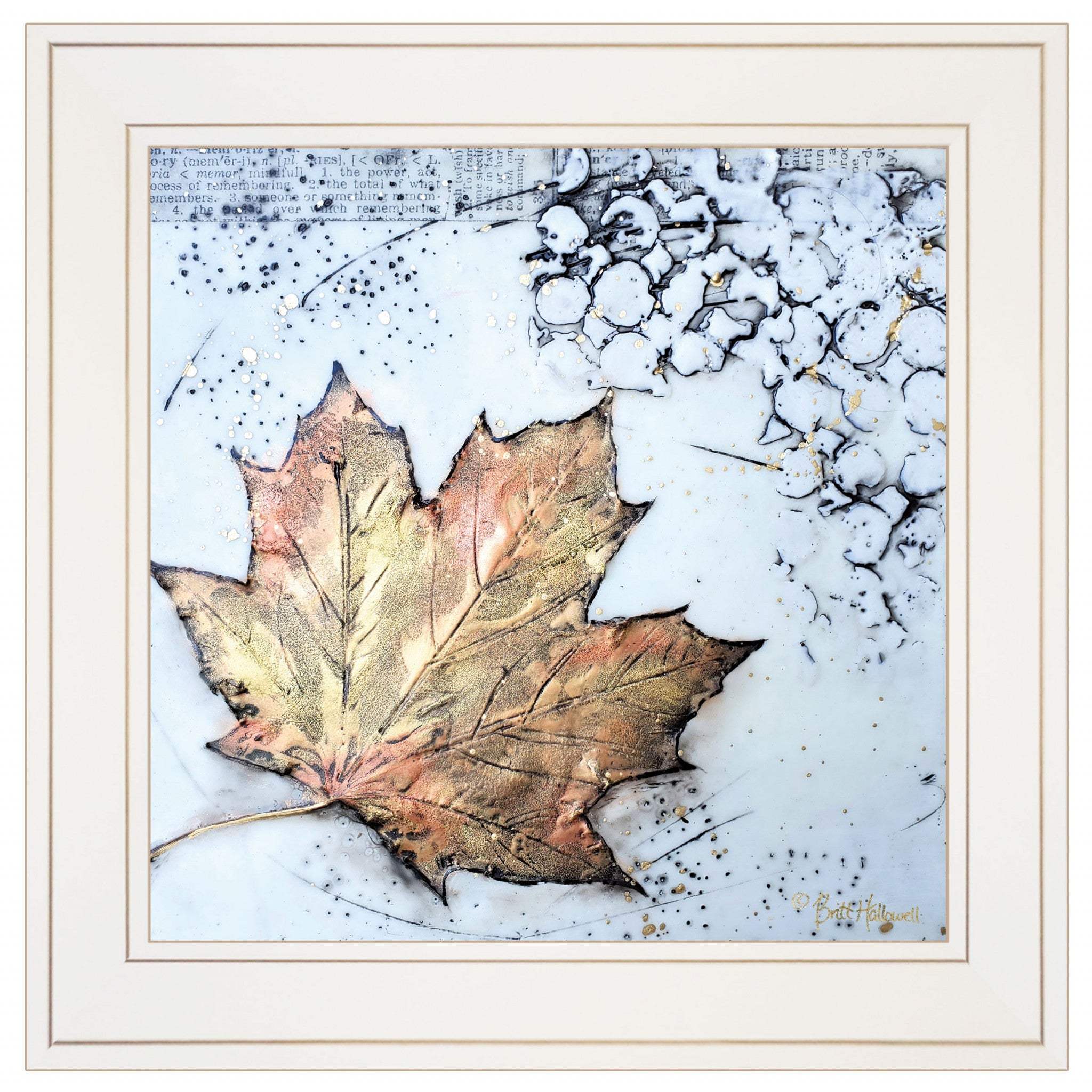 Channeling Fall 1 White Framed Print Wall Art - Image 2