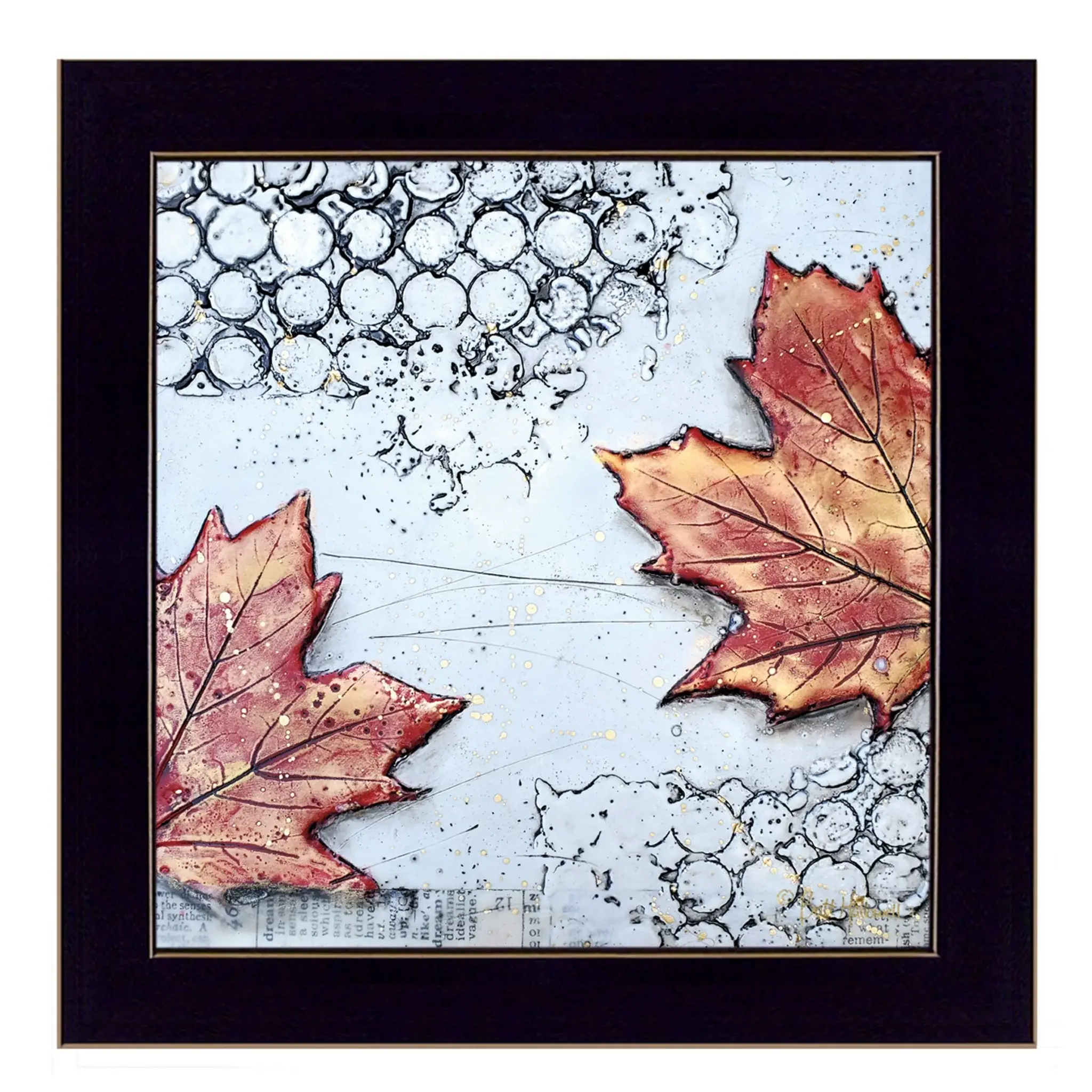 Channeling Fall 3 Black Framed Print Wall Art - Image 2