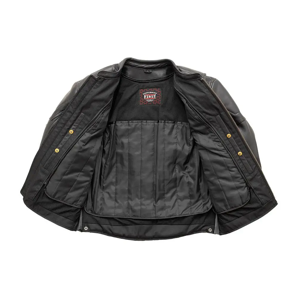 Chaos - Men's Leather Motorcycle Jacket - Image 3