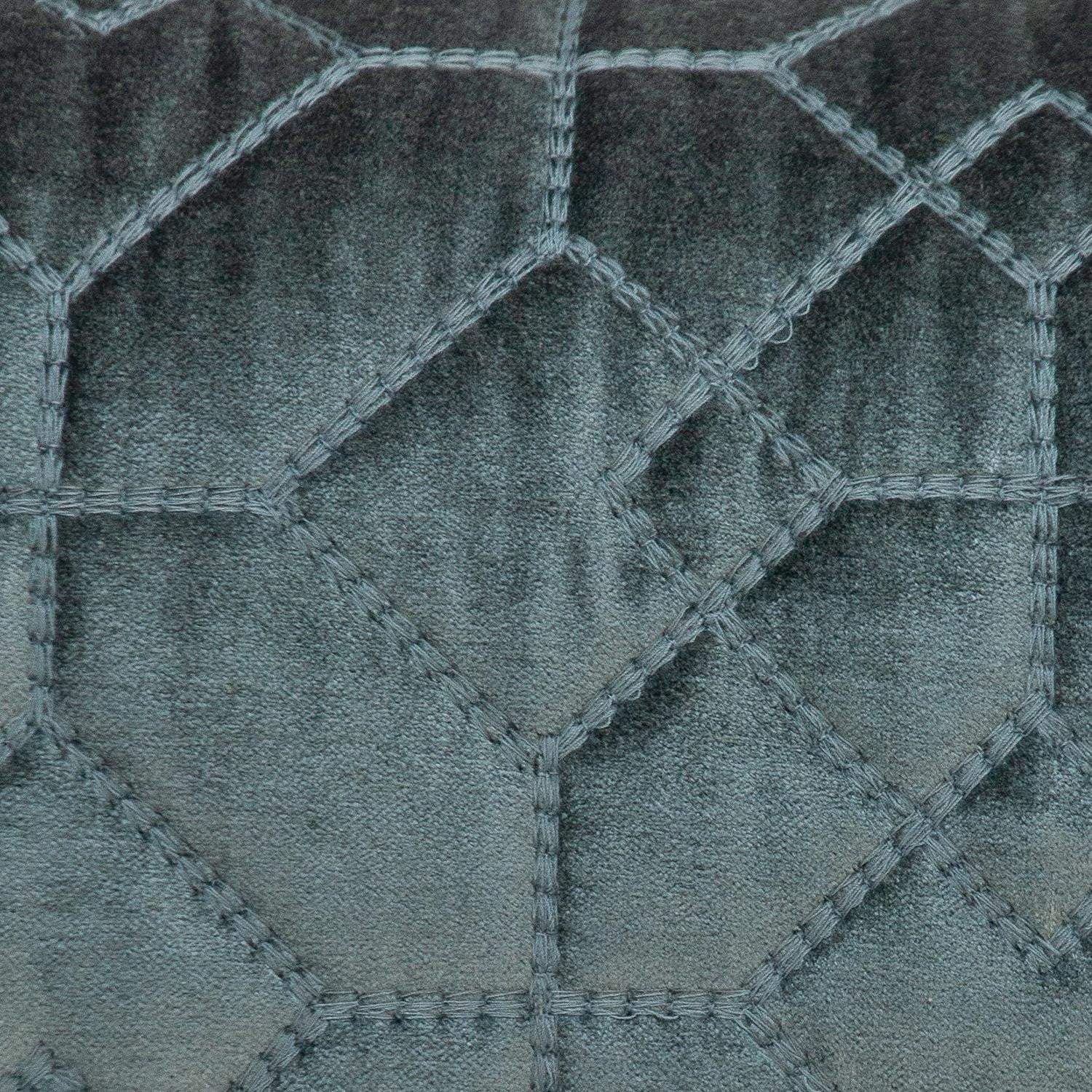 Charcoal Quilted Velvet Geo Lumbar Decorative Pillow - Image 9