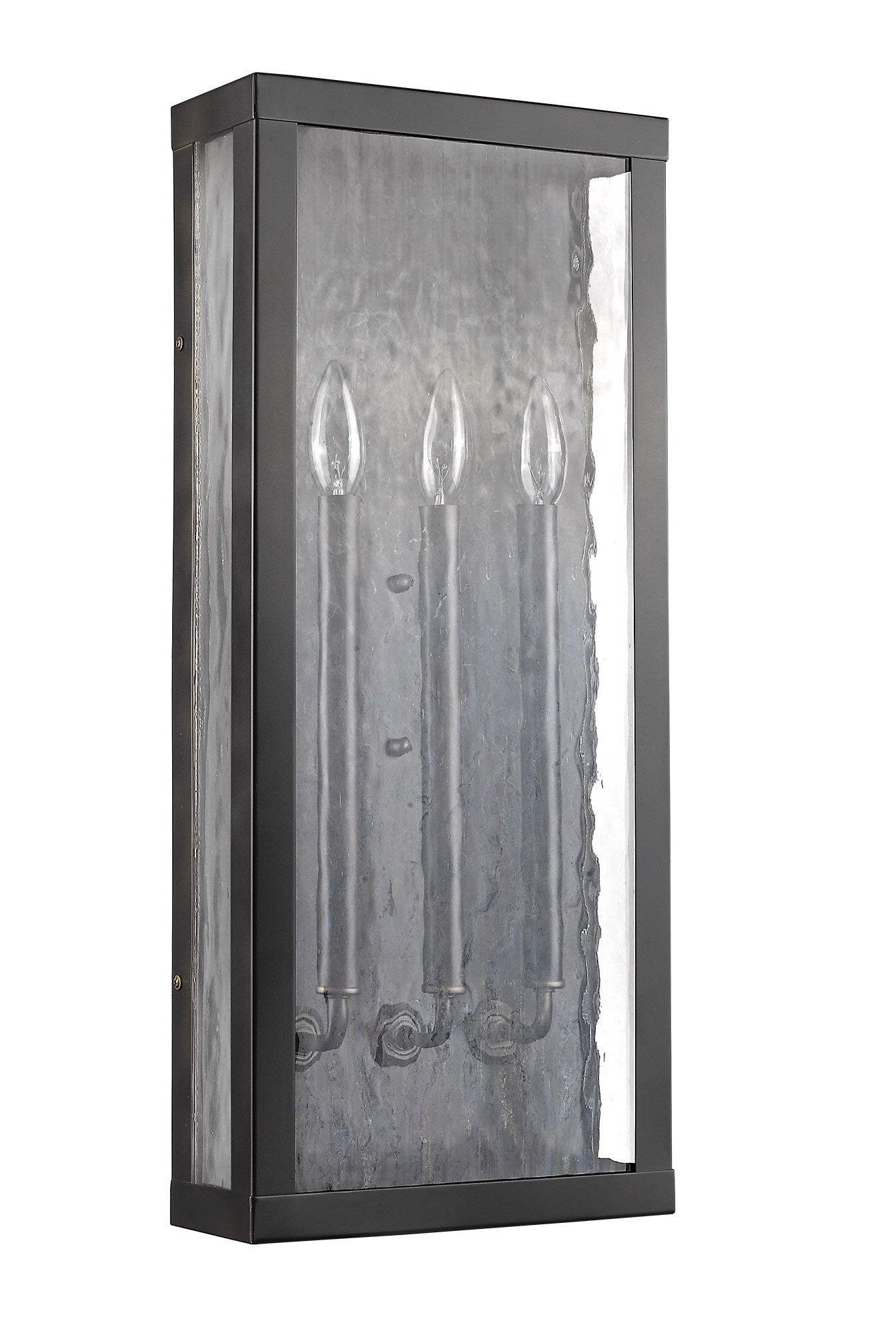 Charleston 3-Light Oil-Rubbed Bronze Shadowbox Wall Light (Large) - Image 3