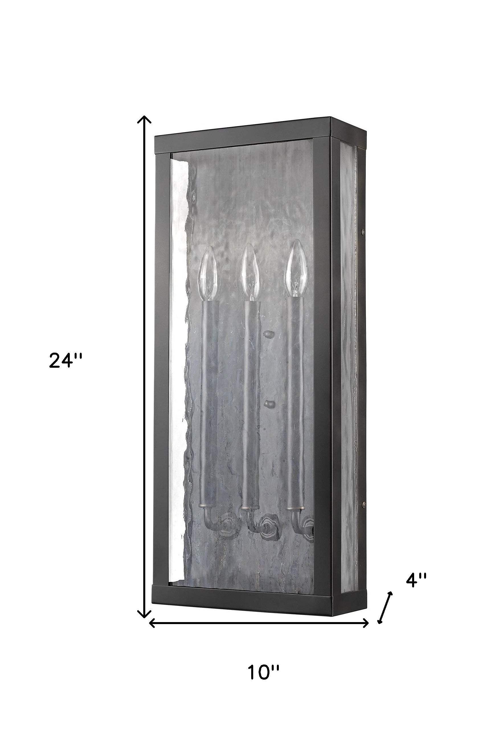 Charleston 3-Light Oil-Rubbed Bronze Shadowbox Wall Light (Large) - Image 4