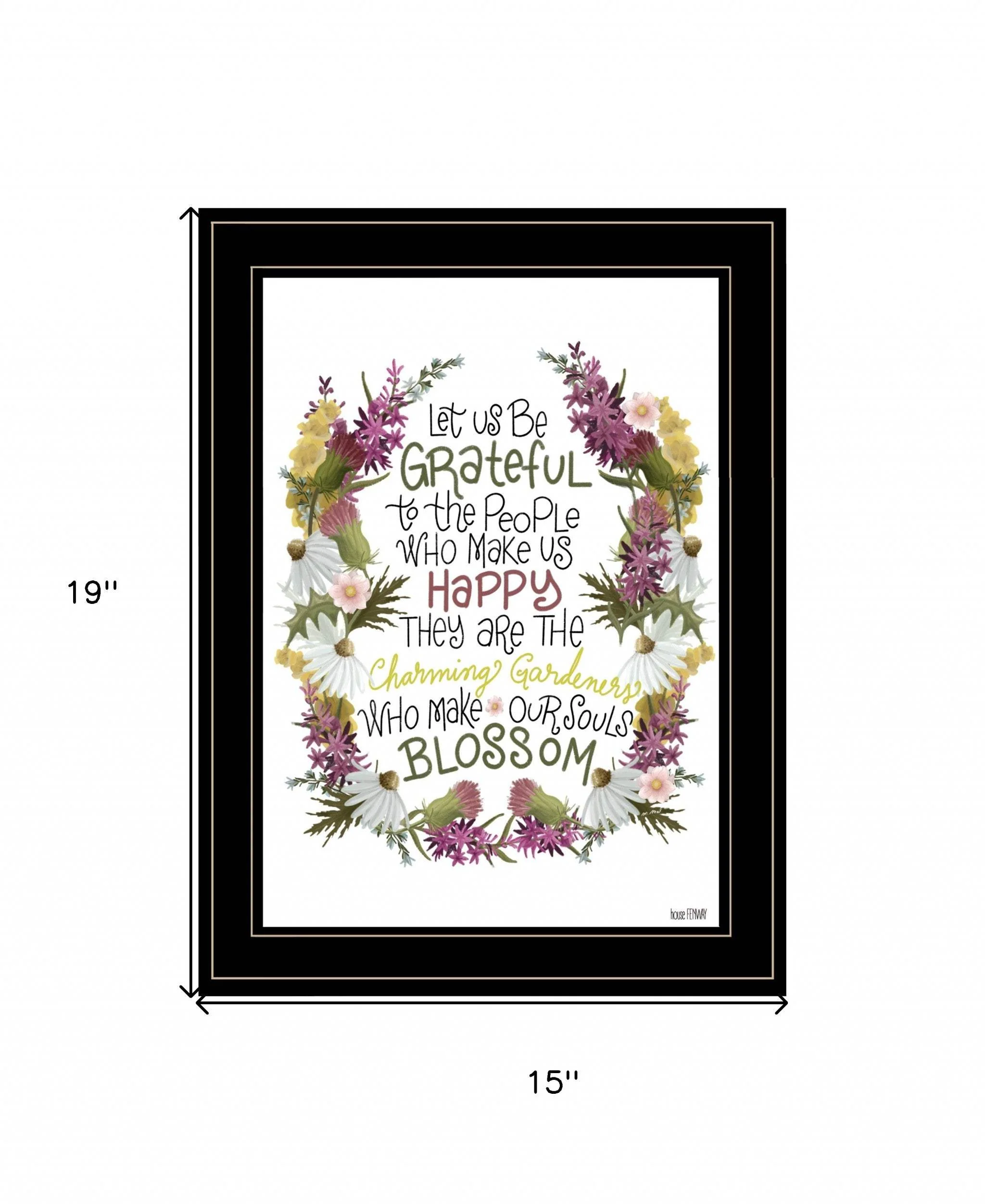 Charming Garden 1 Black Framed Print Wall Art - Image 5