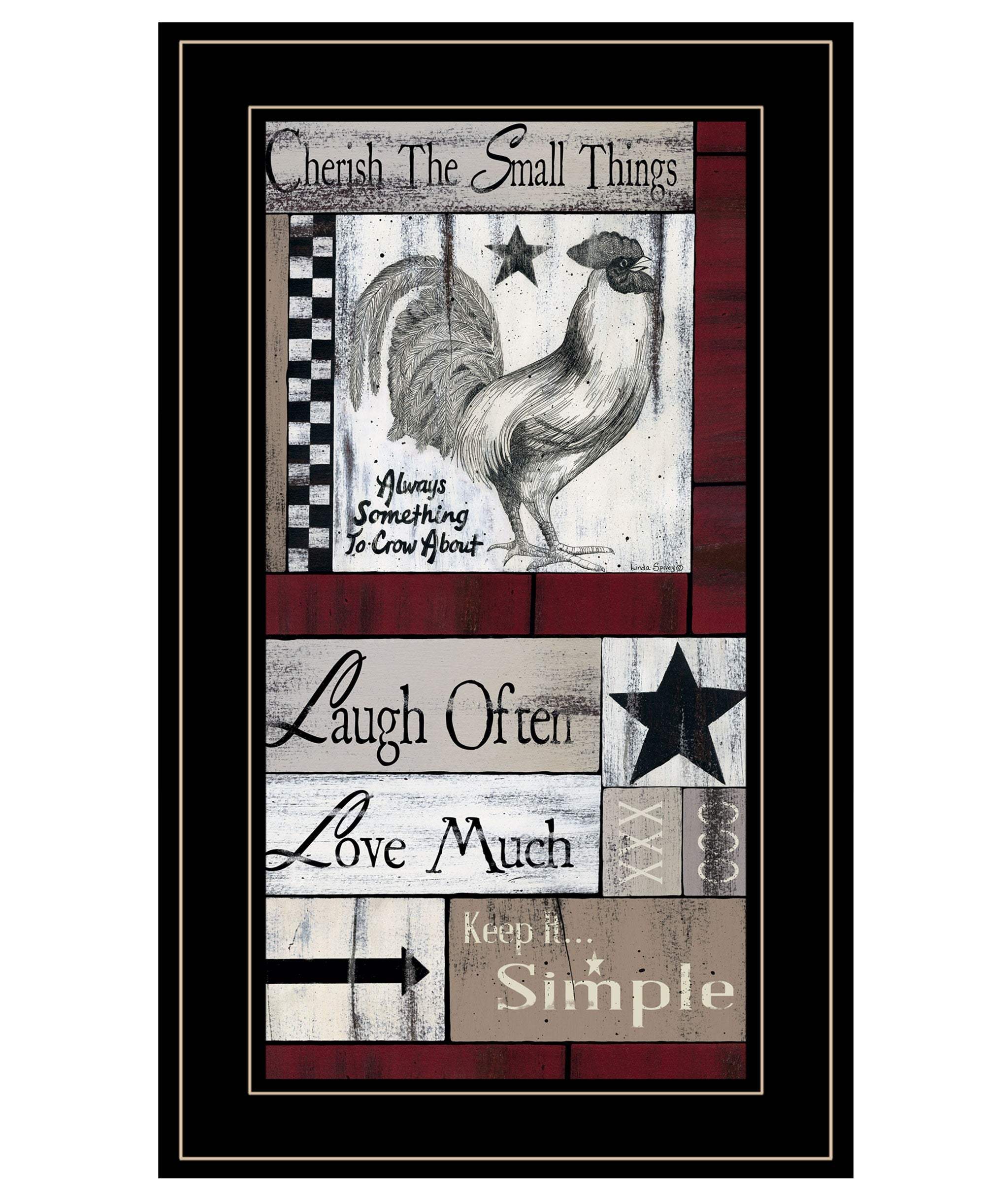 Cherish The Small things 3 Black Framed Print Wall Art - Image 2