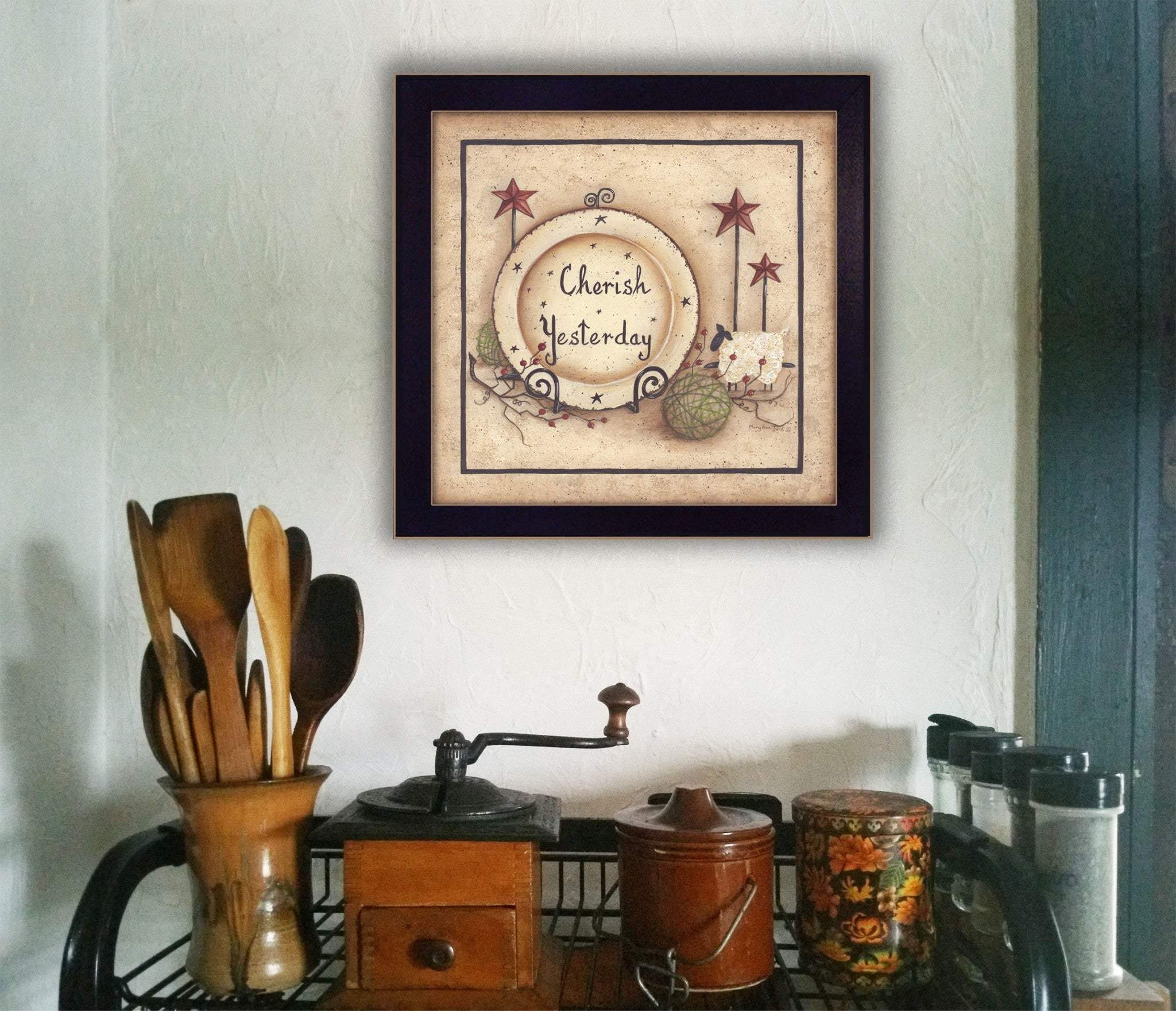 Cherish Yesterday 1 Black Framed Print Wall Art - Image 5
