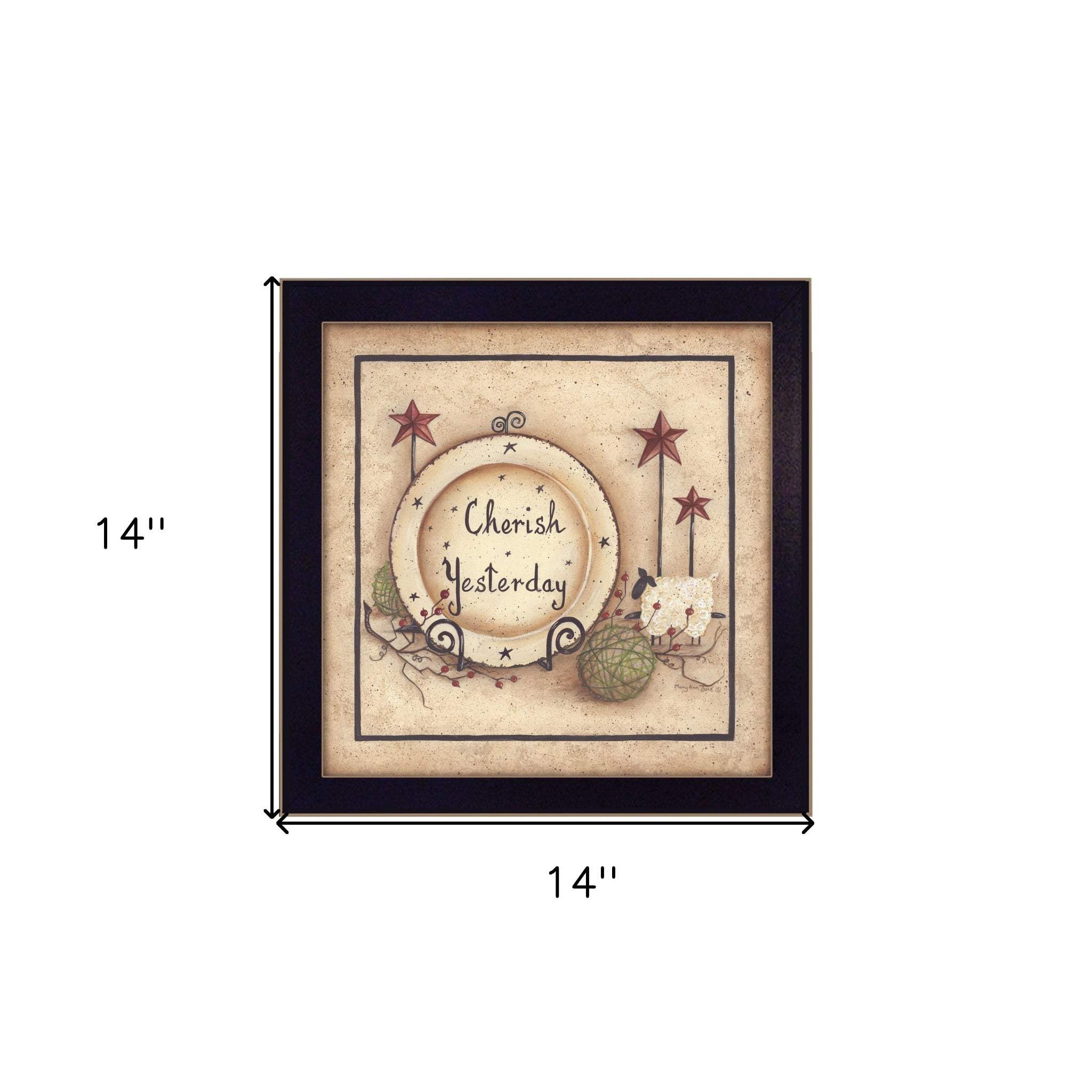 Cherish Yesterday 1 Black Framed Print Wall Art - Image 6