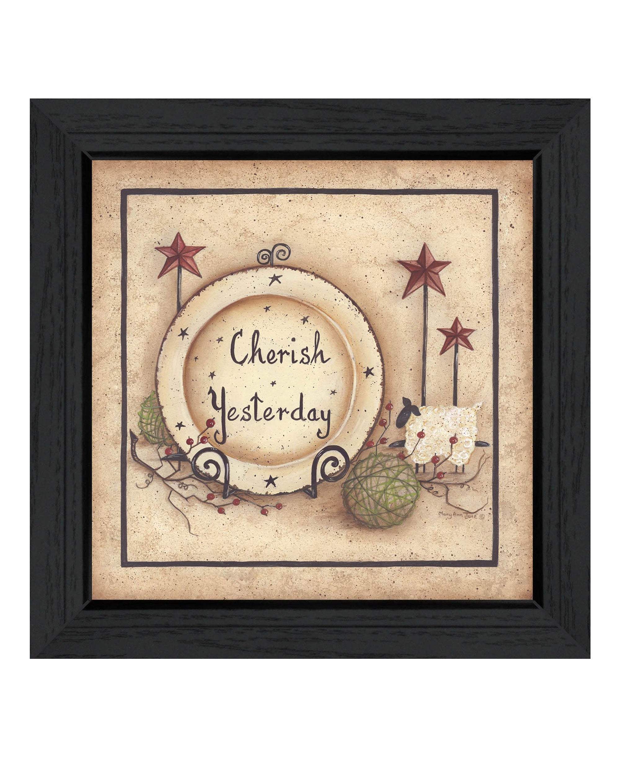 Cherish Yesterday 4 Black Framed Print Wall Art - Image 2