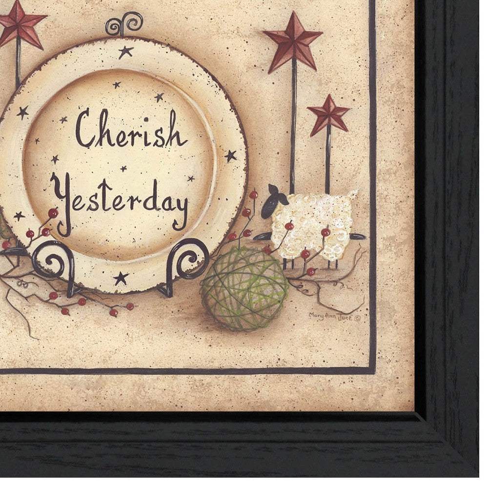 Cherish Yesterday 4 Black Framed Print Wall Art - Image 4