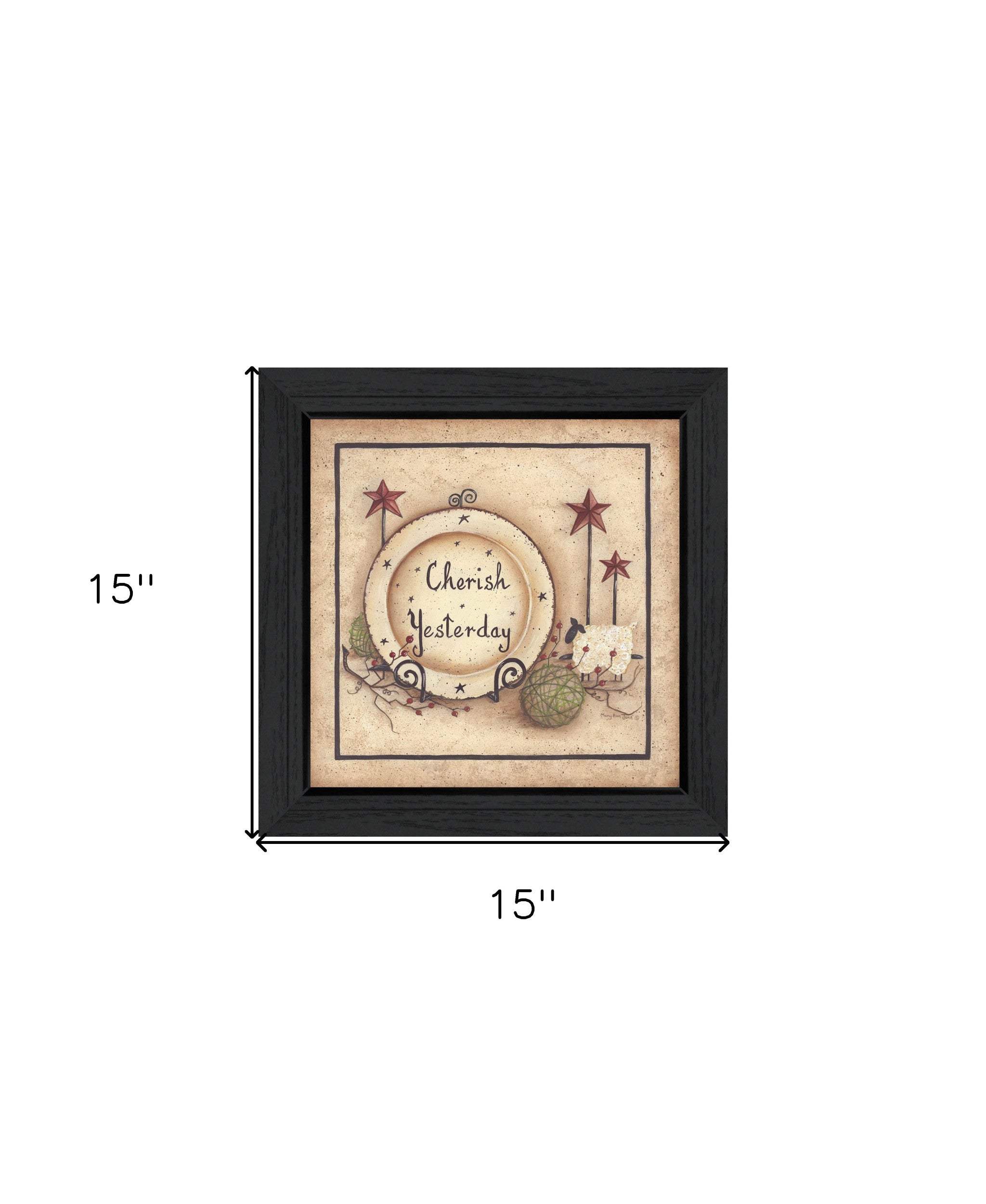 Cherish Yesterday 4 Black Framed Print Wall Art - Image 6