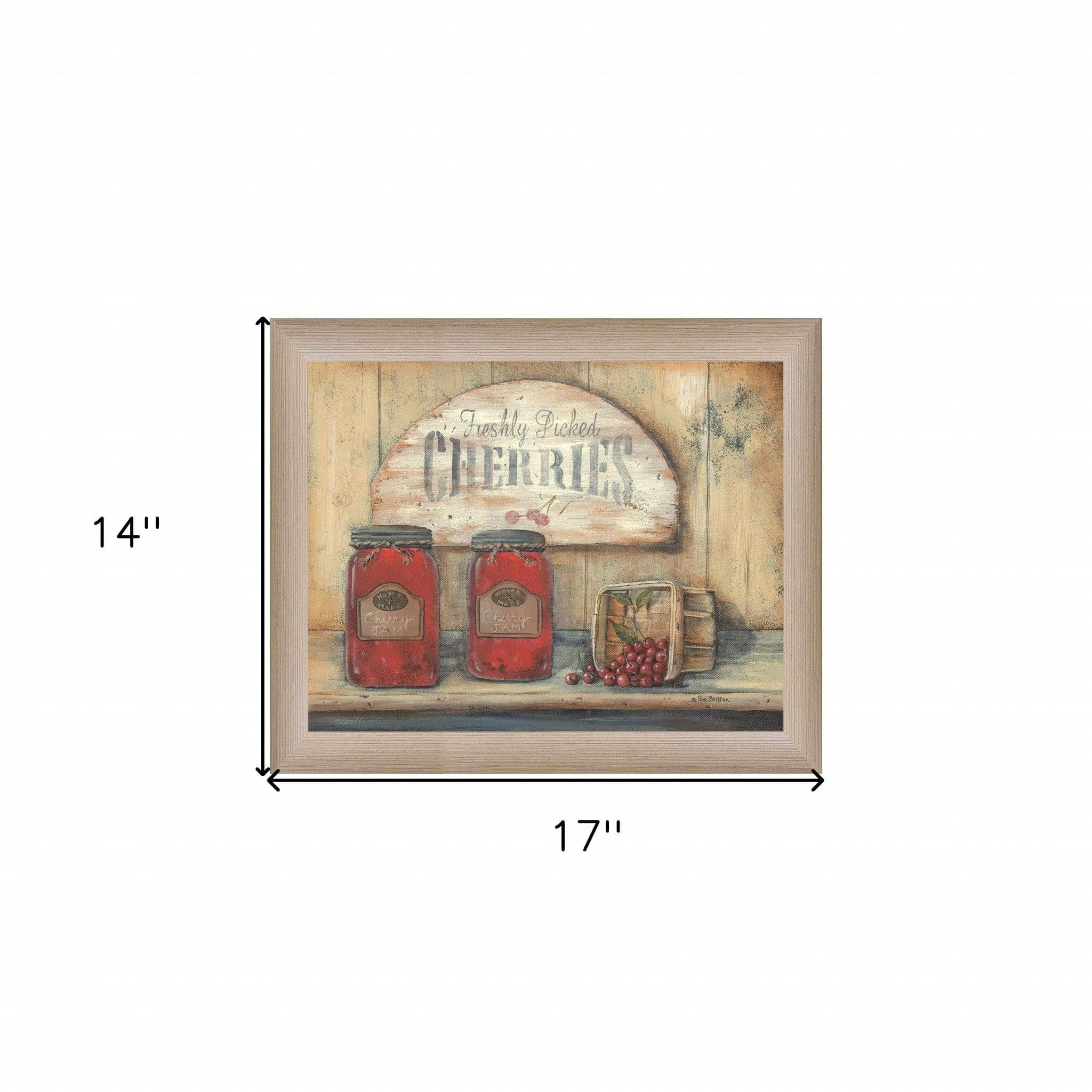 CHERRY JAM 1 Brown Framed Print Wall Art - Image 5