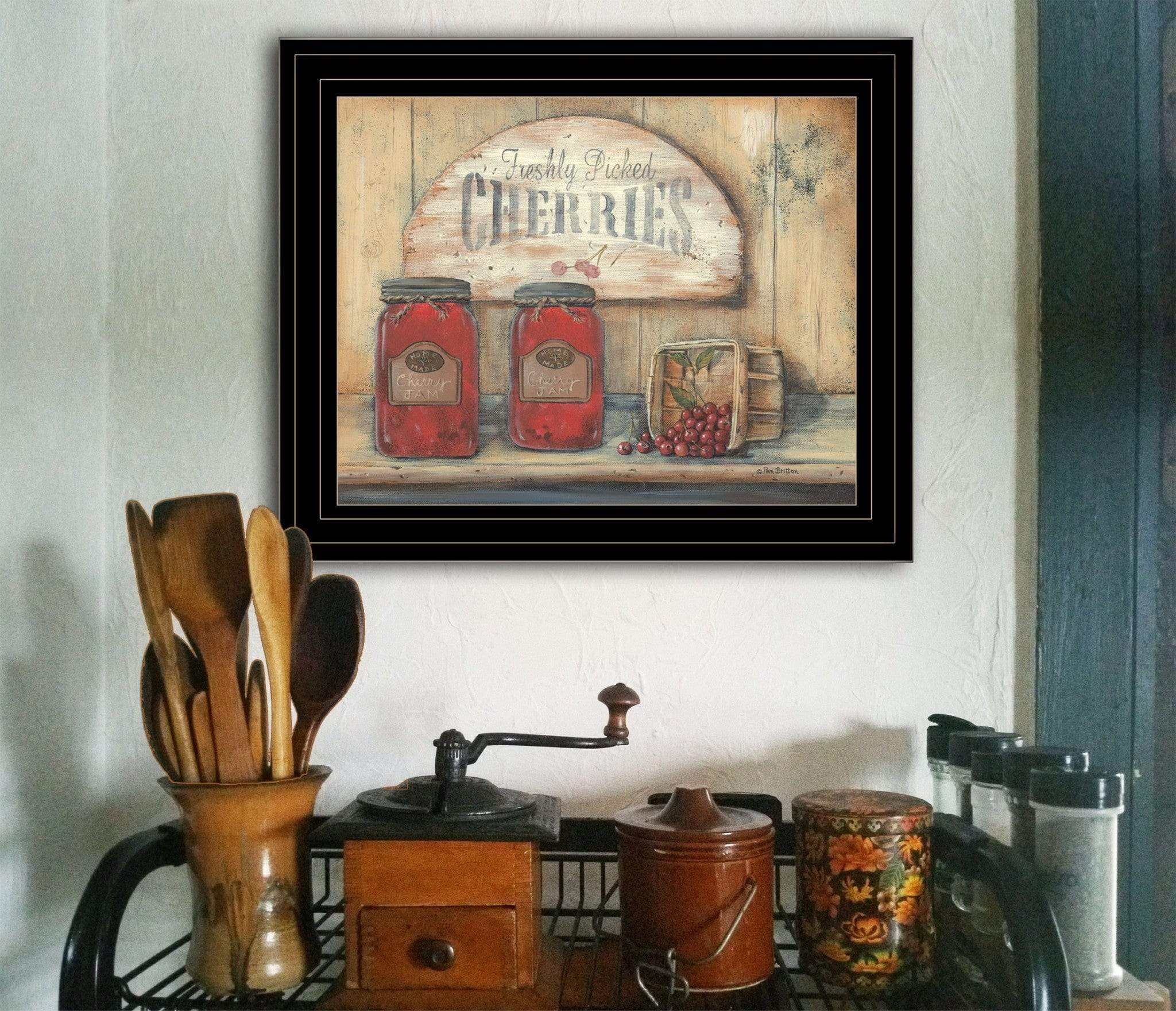 CHERRY JAM 2 Black Framed Print Wall Art - Image 4