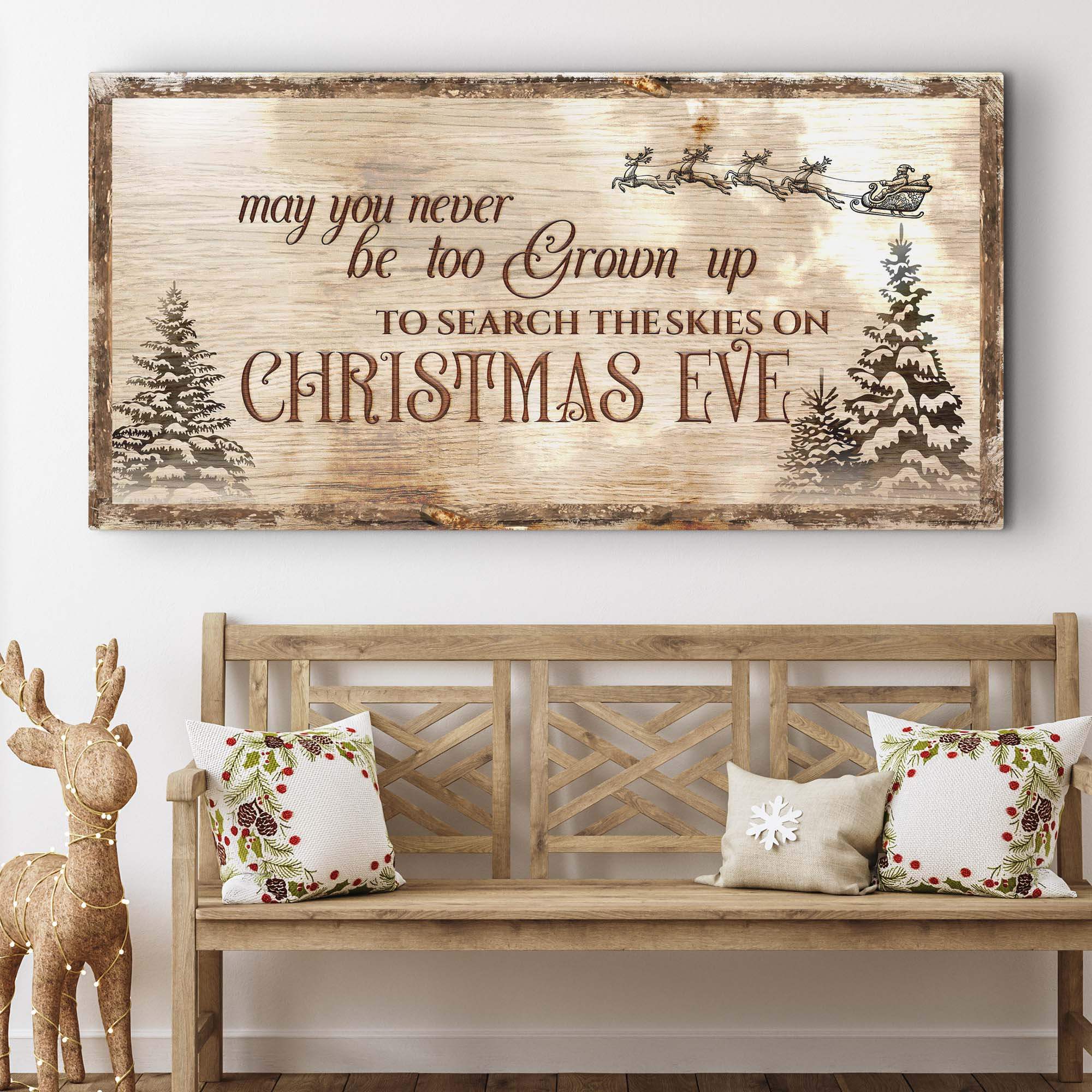 Christmas Eve Farmhouse Sign - Image 3