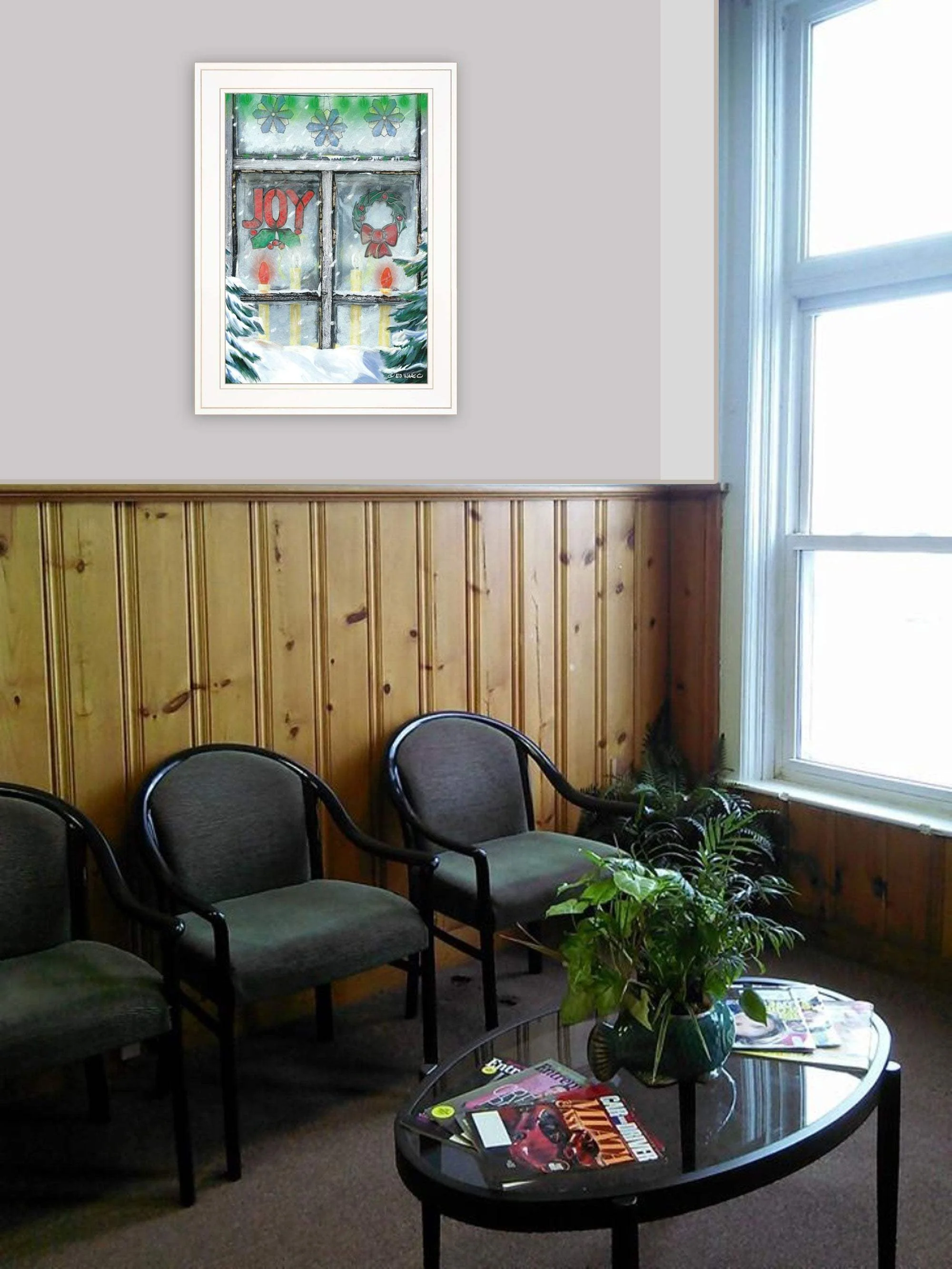 Christmas Joy 1 White Framed Print Wall Art - Image 4