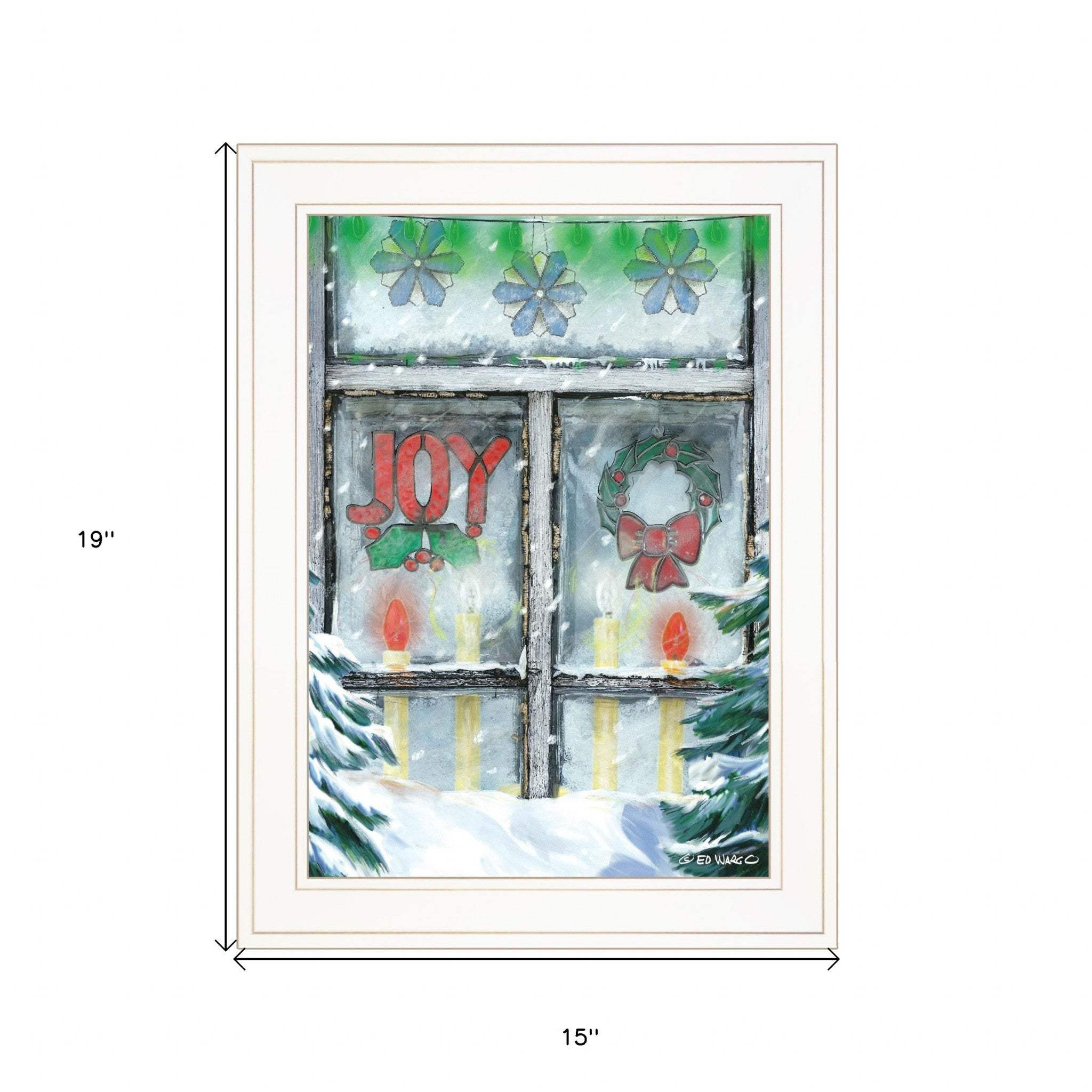 Christmas Joy 1 White Framed Print Wall Art - Image 5