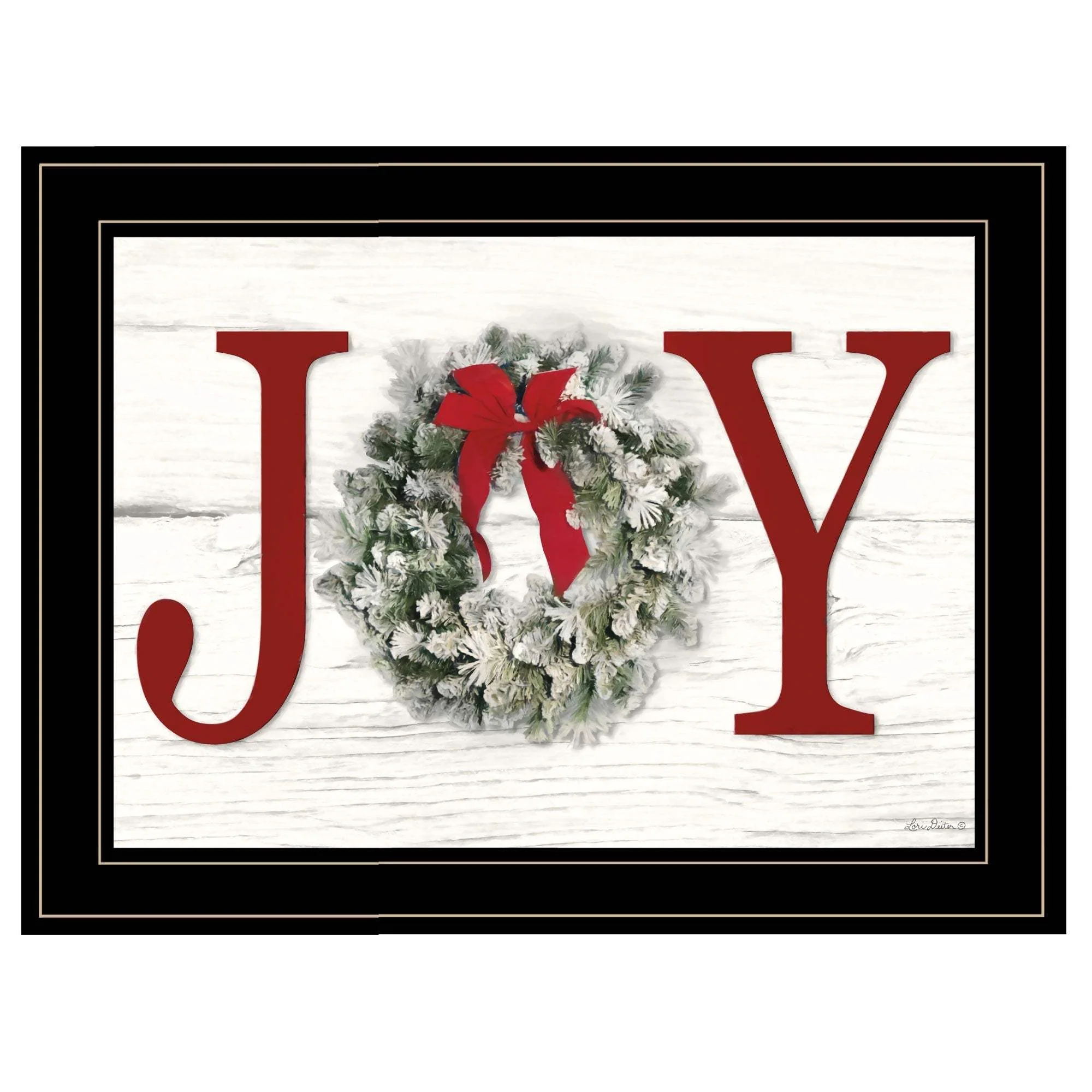 Christmas Joy 5 Black Framed Print Wall Art - Image 2
