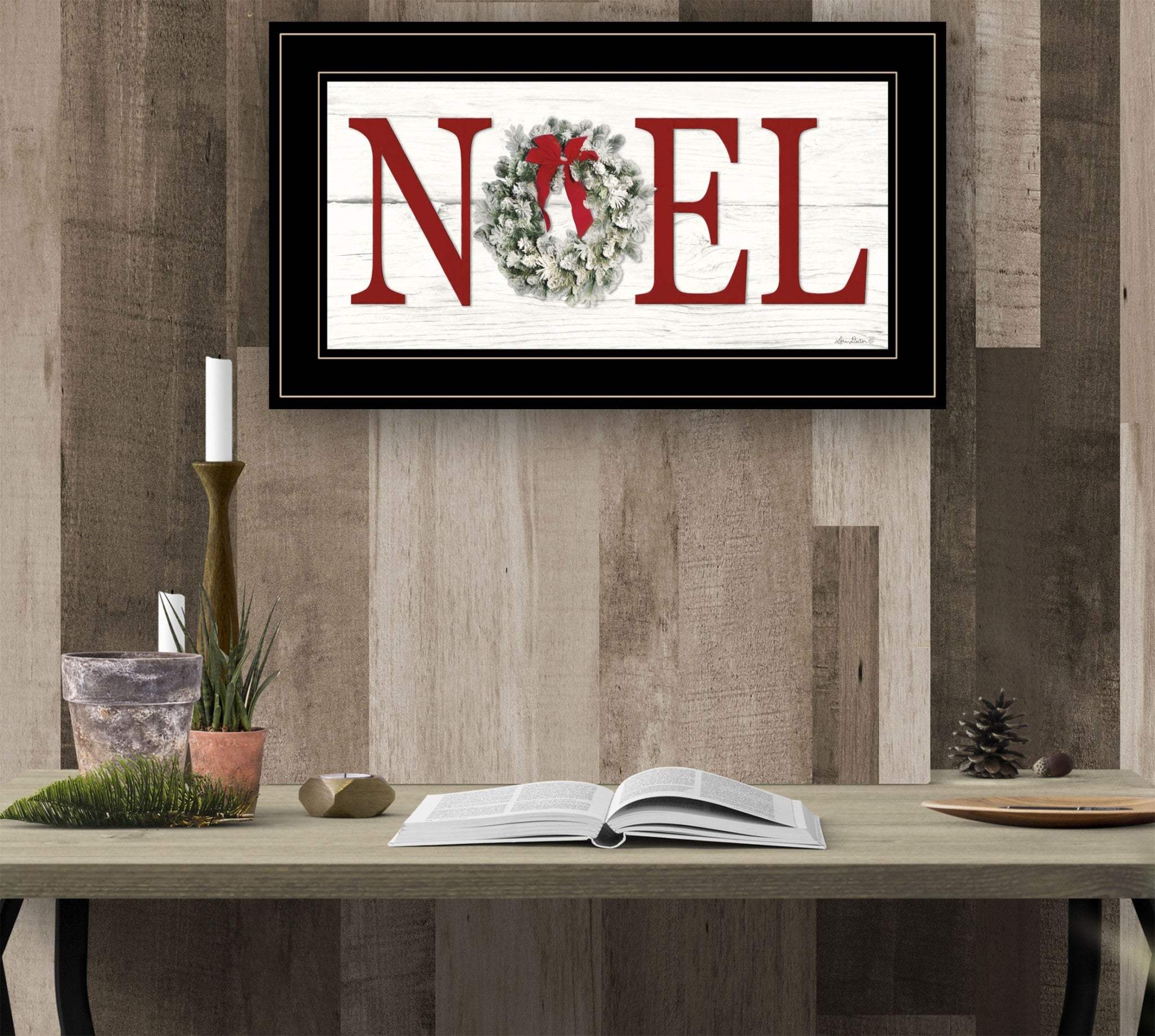 Christmas Noel 2 Black Framed Print Wall Art - Image 4