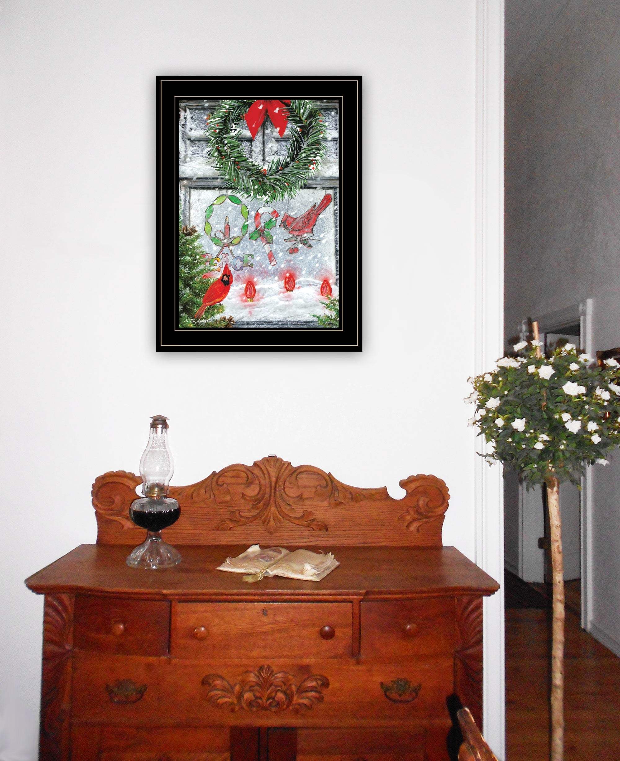 Christmas Peace 2 Black Framed Print Wall Art - Image 4