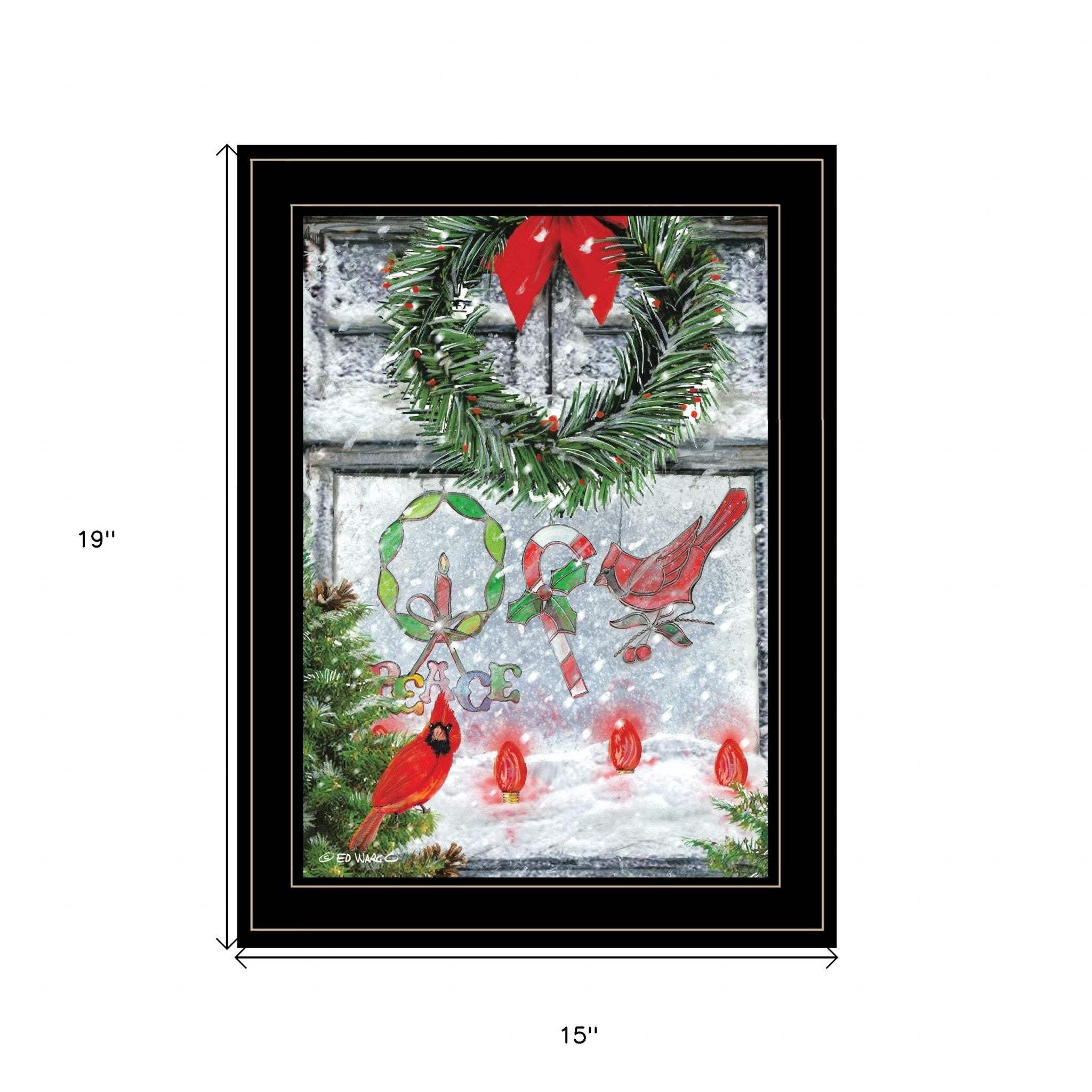 Christmas Peace 2 Black Framed Print Wall Art - Image 5