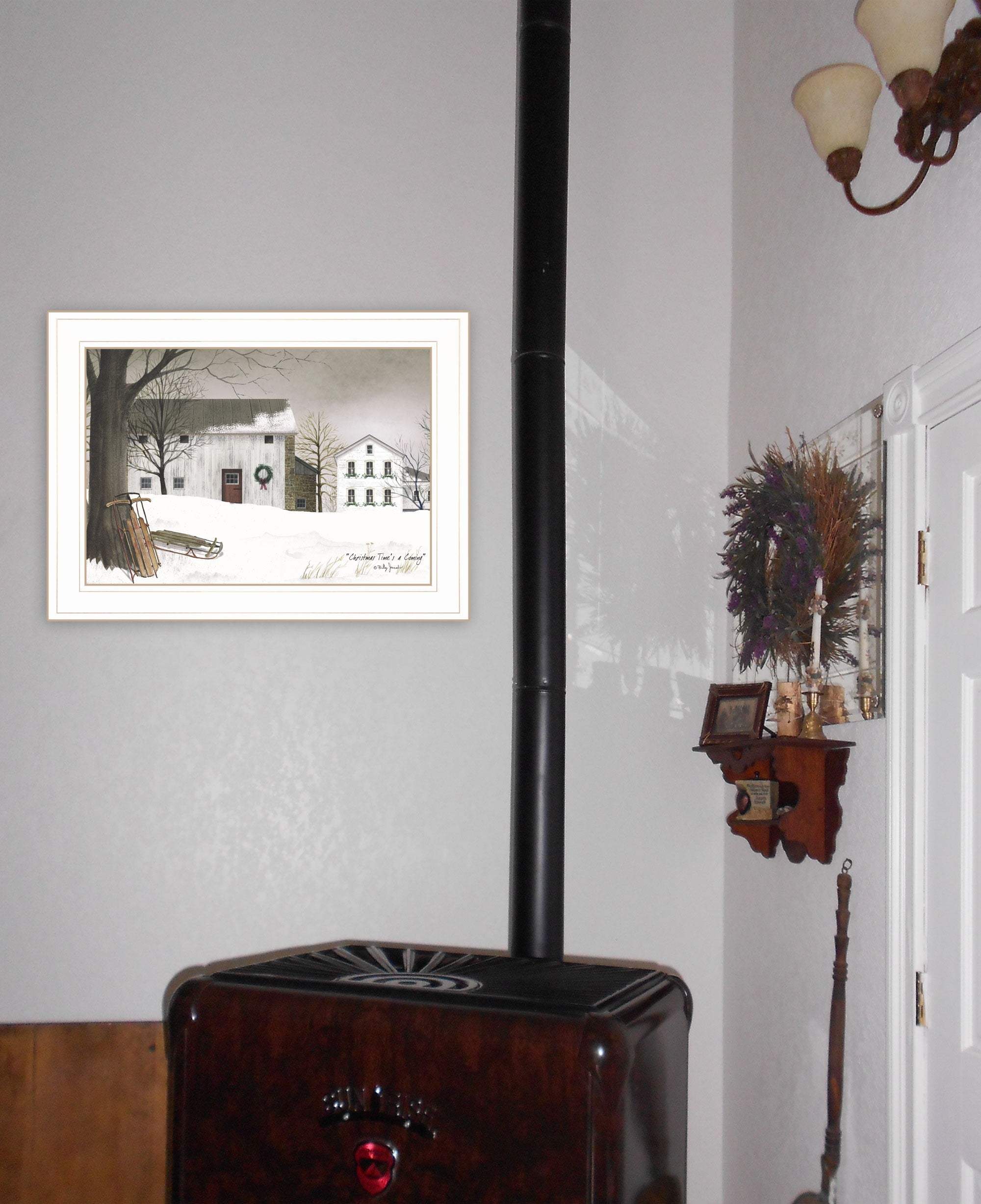 Christmas Time is coming 1 White Framed Print Wall Art - Image 4