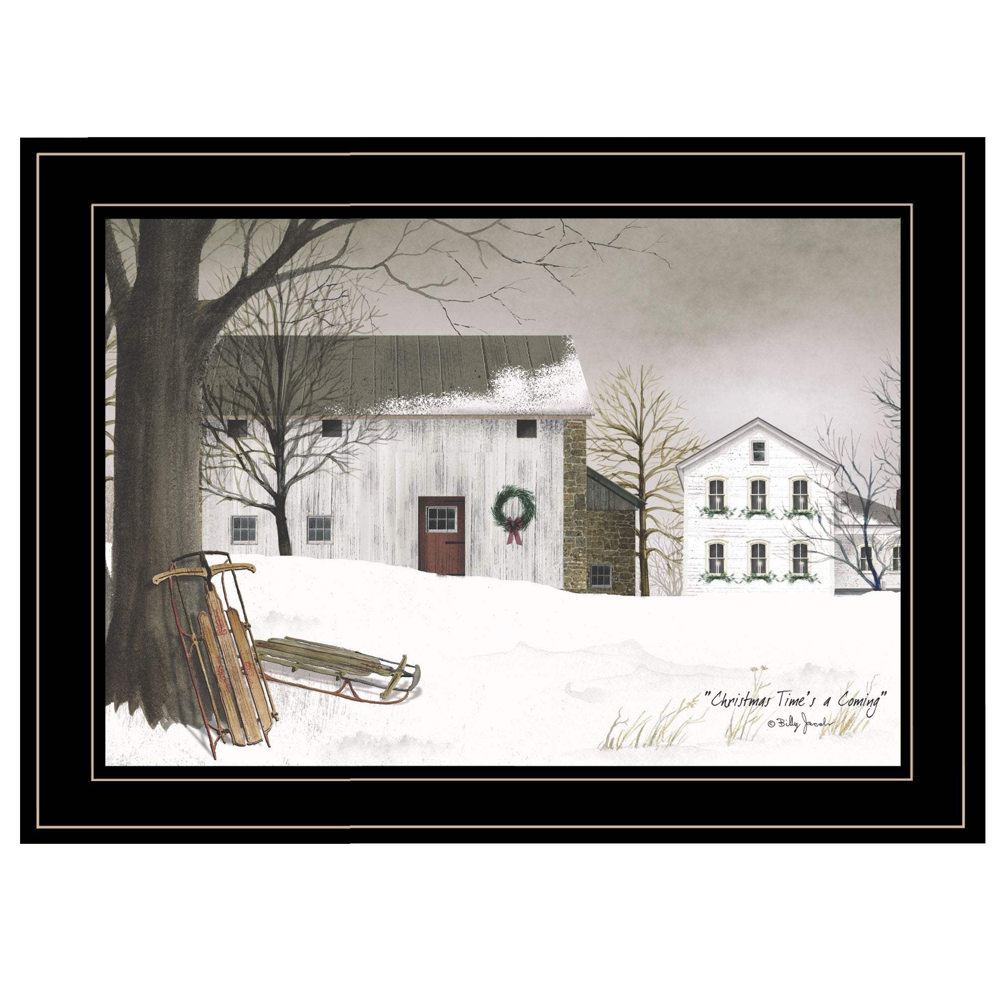 Christmas Time is coming 2 Black Framed Print Wall Art - Image 2