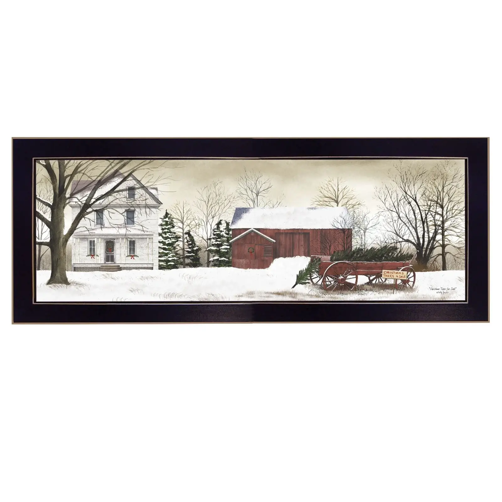 Christmas Trees for Sale 4 Black Framed Print Wall Art - Image 2