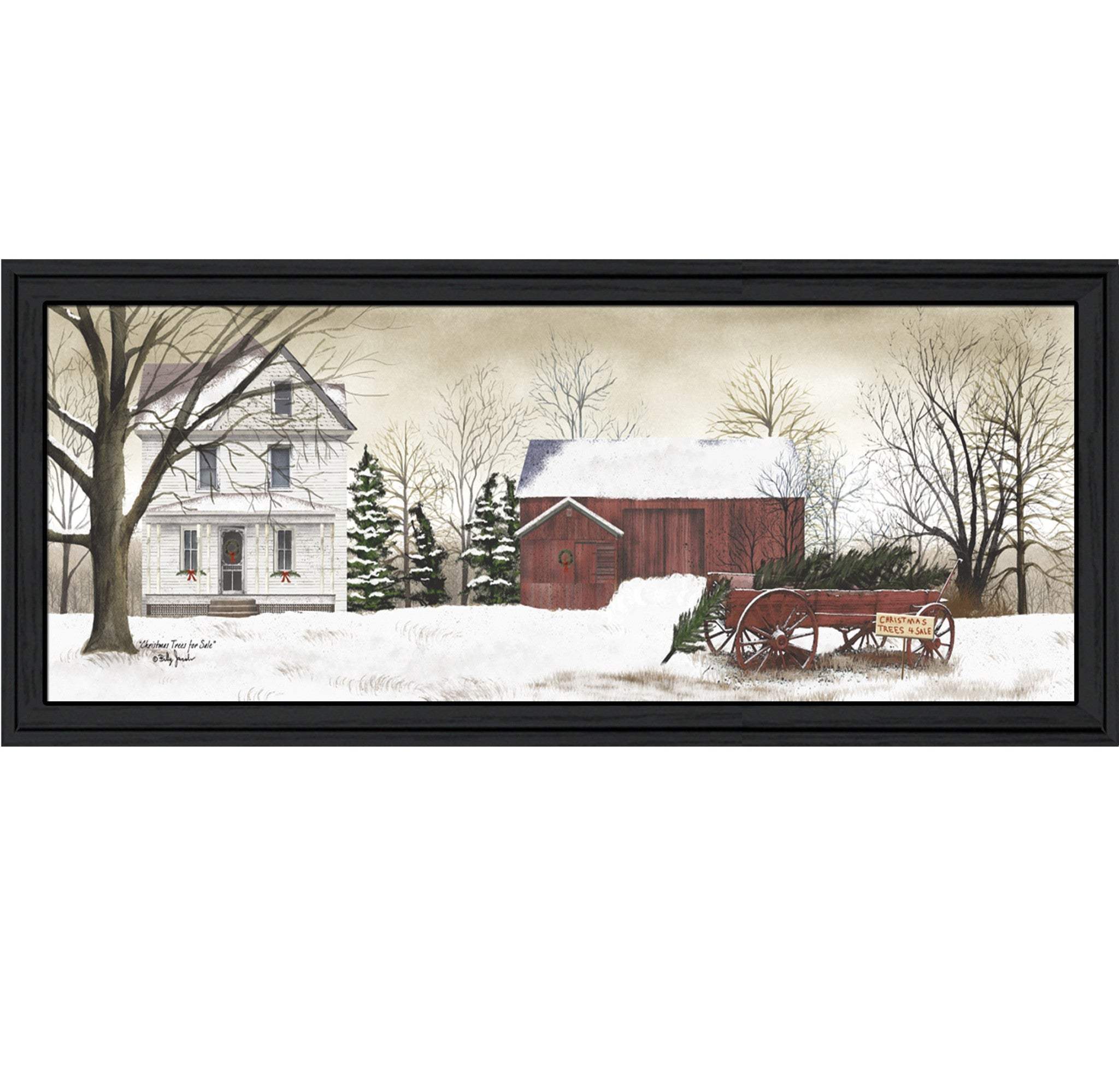Christmas Trees for Sale 5 Black Framed Print Wall Art - Image 2